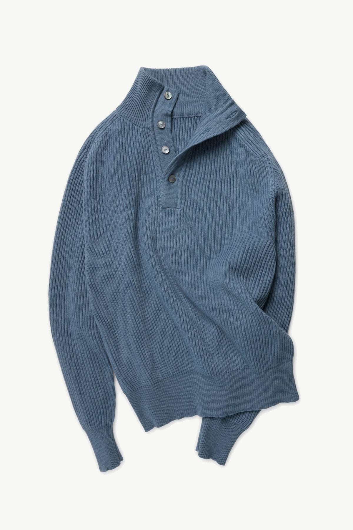 Washed Indigo Ribbed Popover