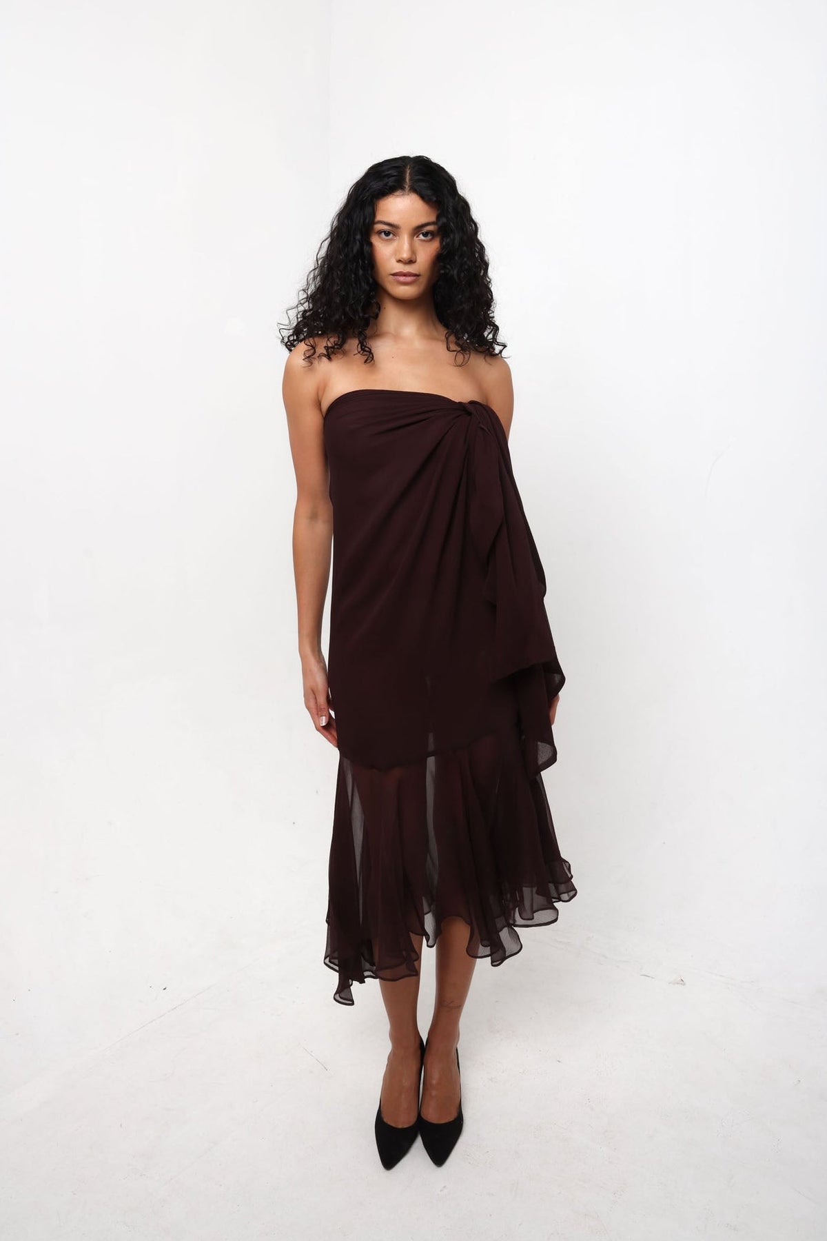 Plum Brown Lada Dress