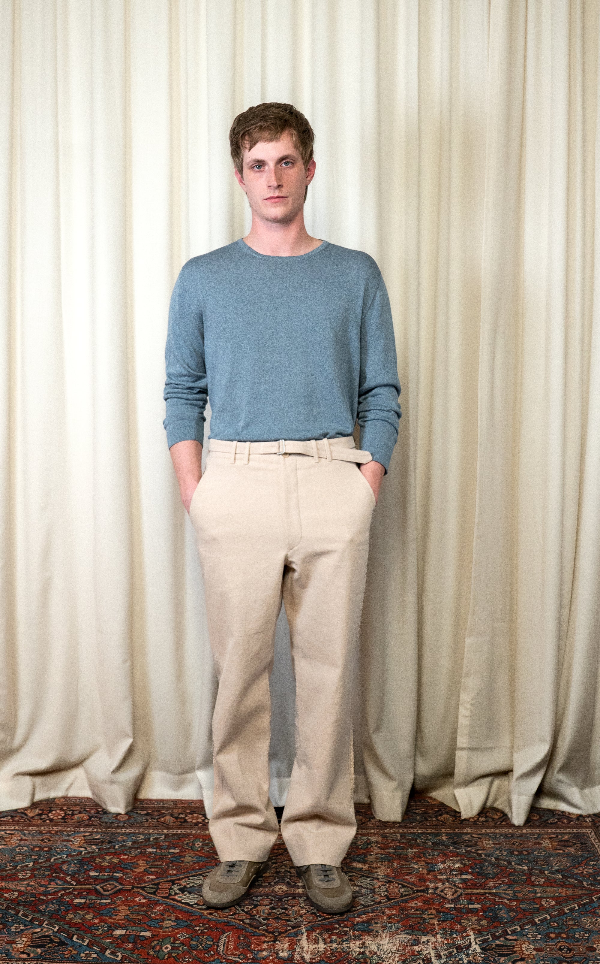 Sand Plain Front Washable Trouser