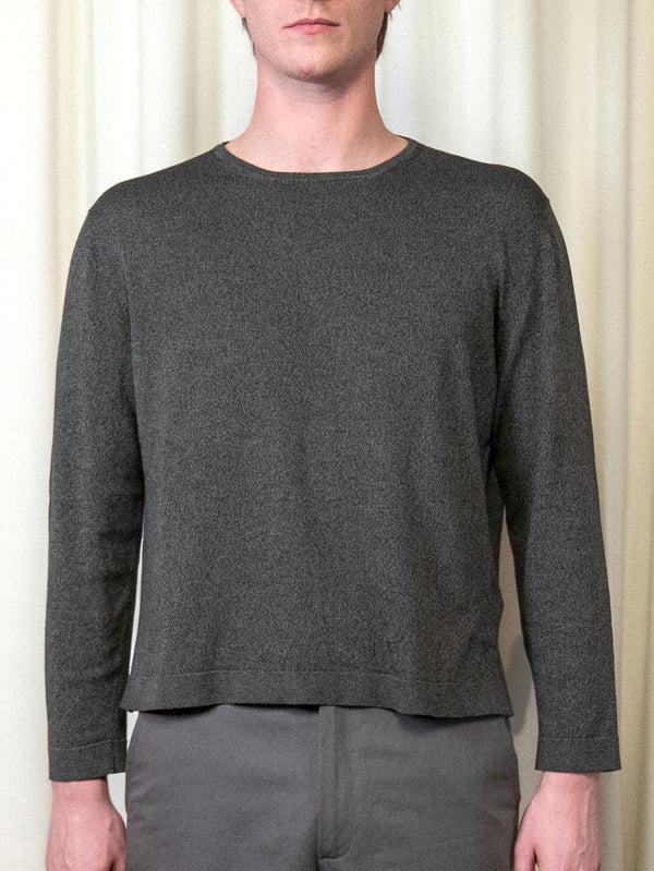 Charcoal Long Sleeve Knit Shirt