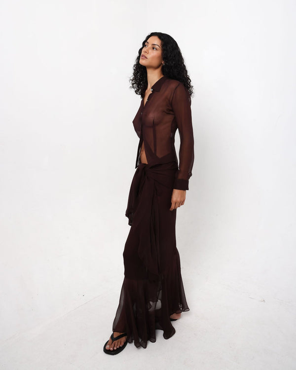 Plum Brown Vanya Shirt