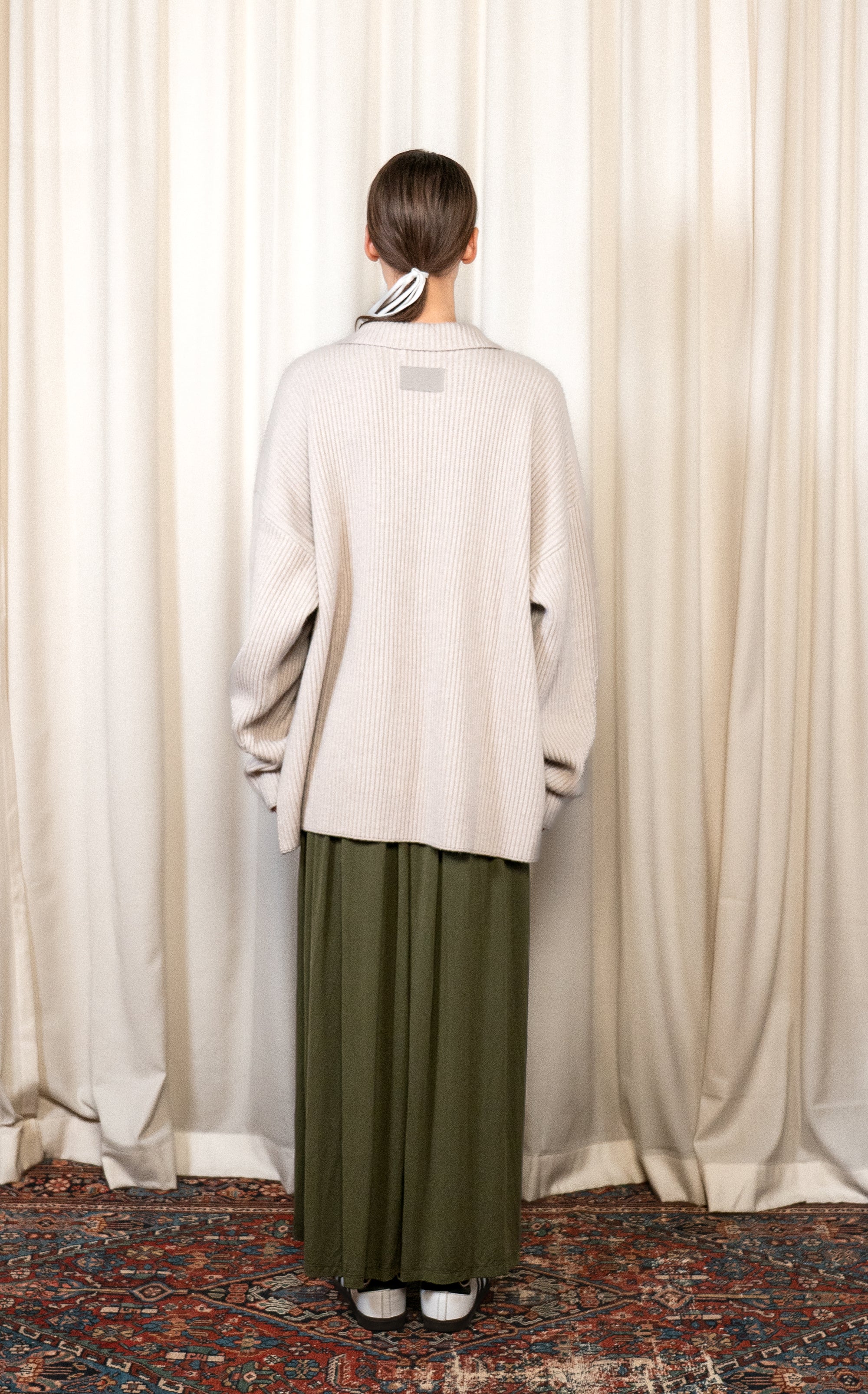 Taupe Zip Collared Cardigan