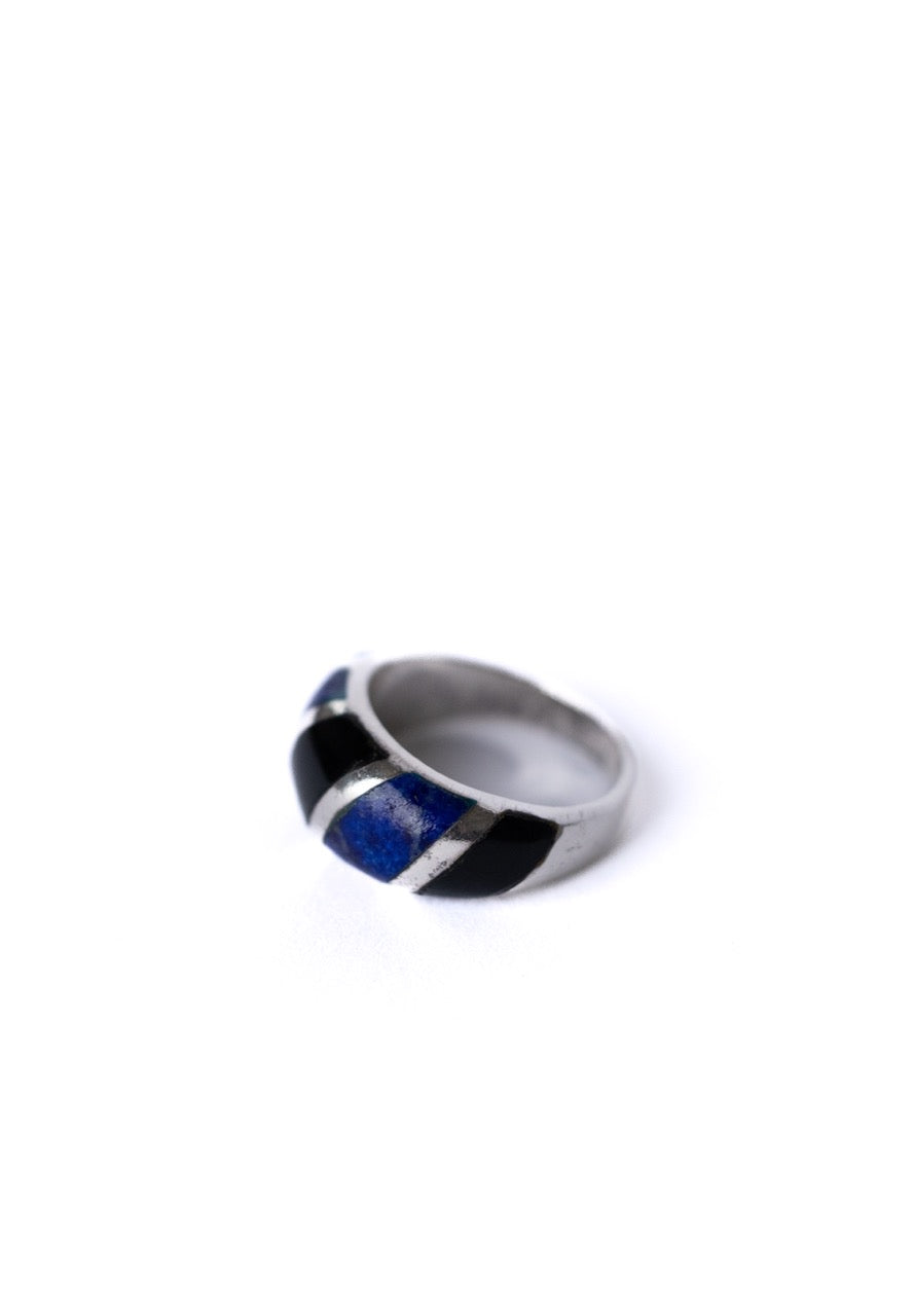 Vintage Lapis Lazuli Black Onyx Ring