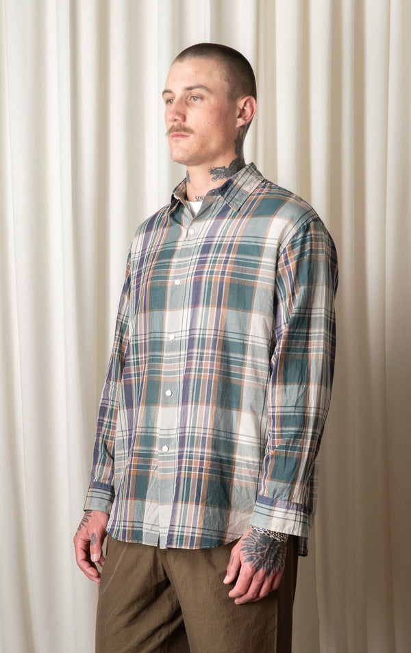 Forest Plaid Button Up