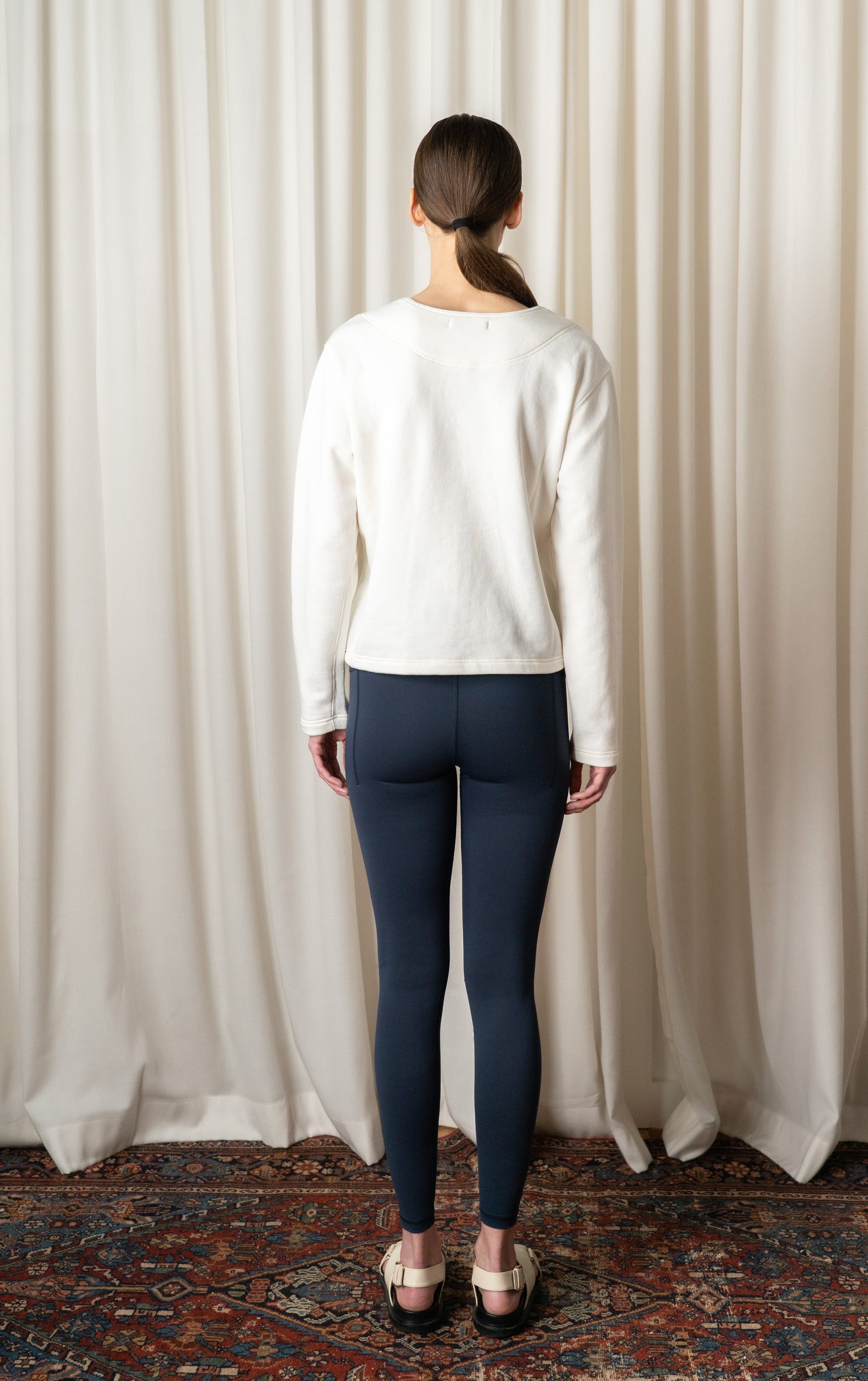 Bone Daphne Lace Up Sweater