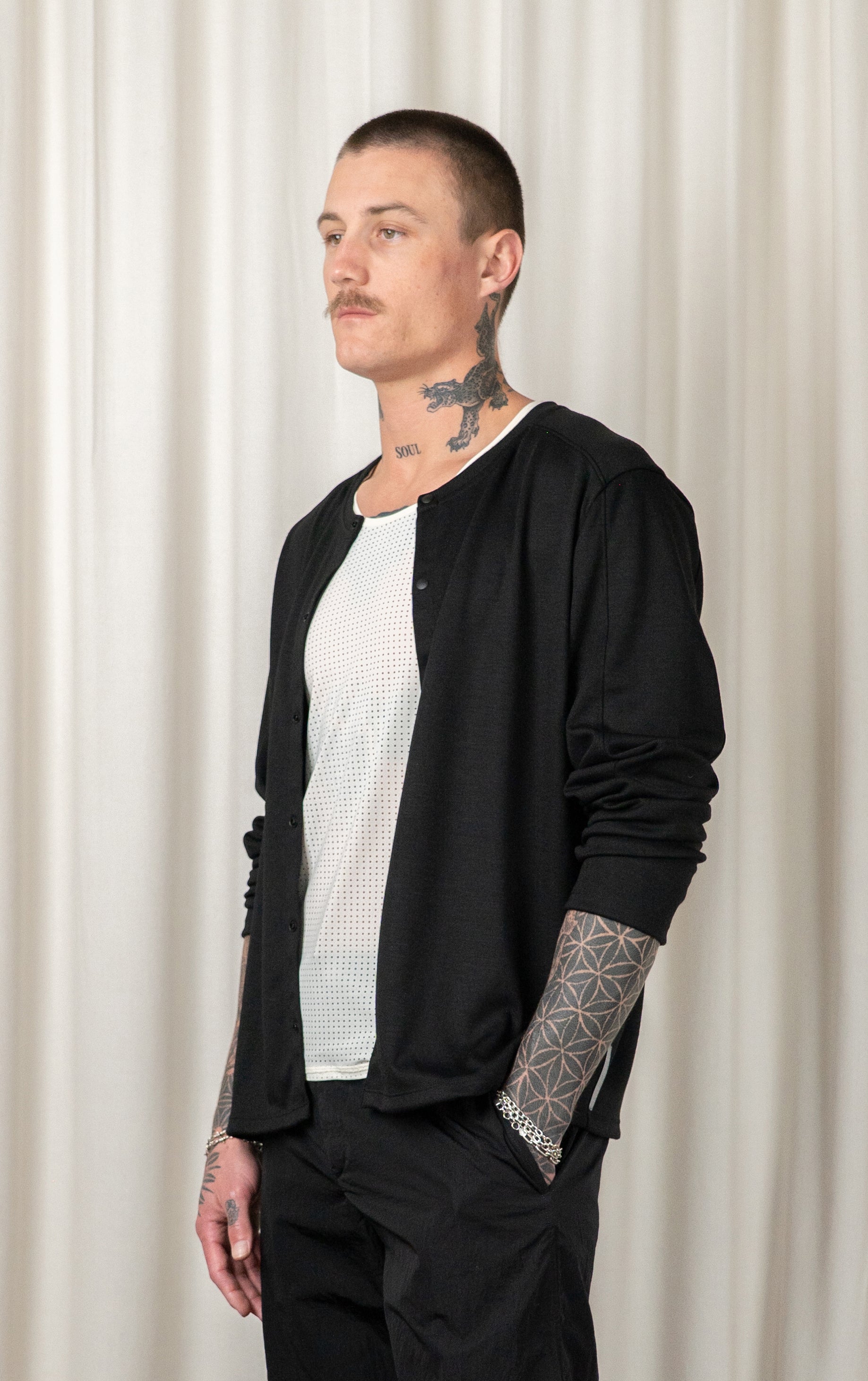 Black Walker Cardigan