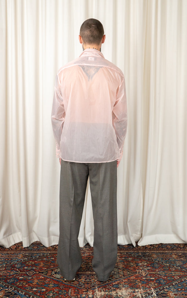 Pink Sheer Long-Sleeved Shirt