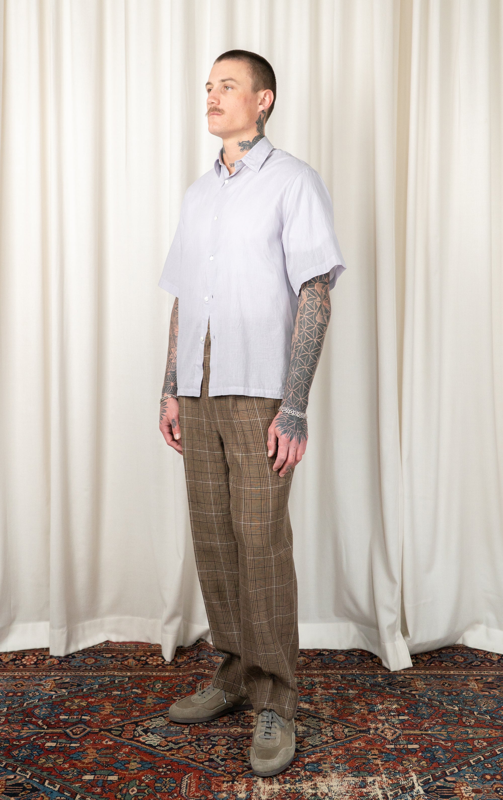 Plaid Pleated Pant
