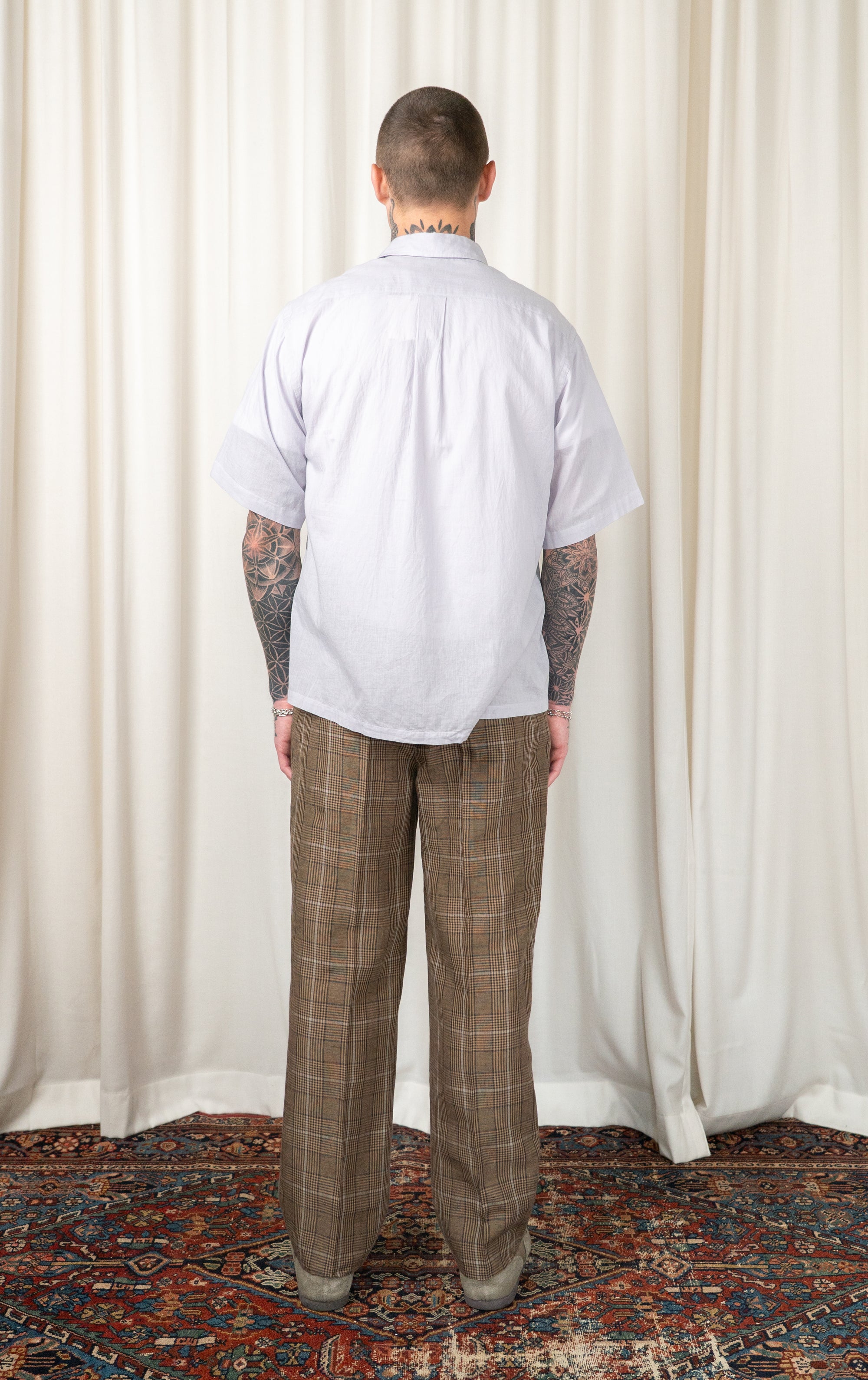 Plaid Pleated Pant