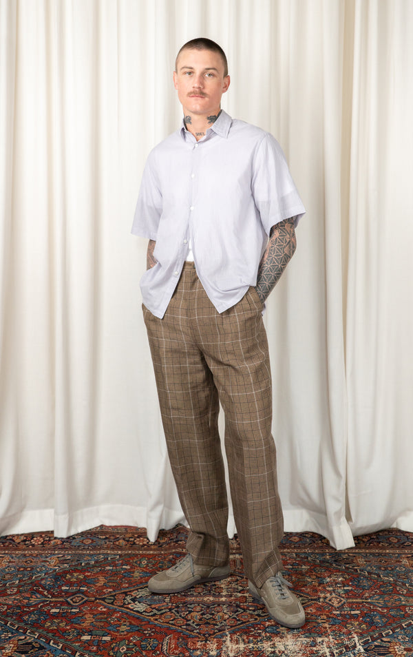 Plaid Pleated Pant