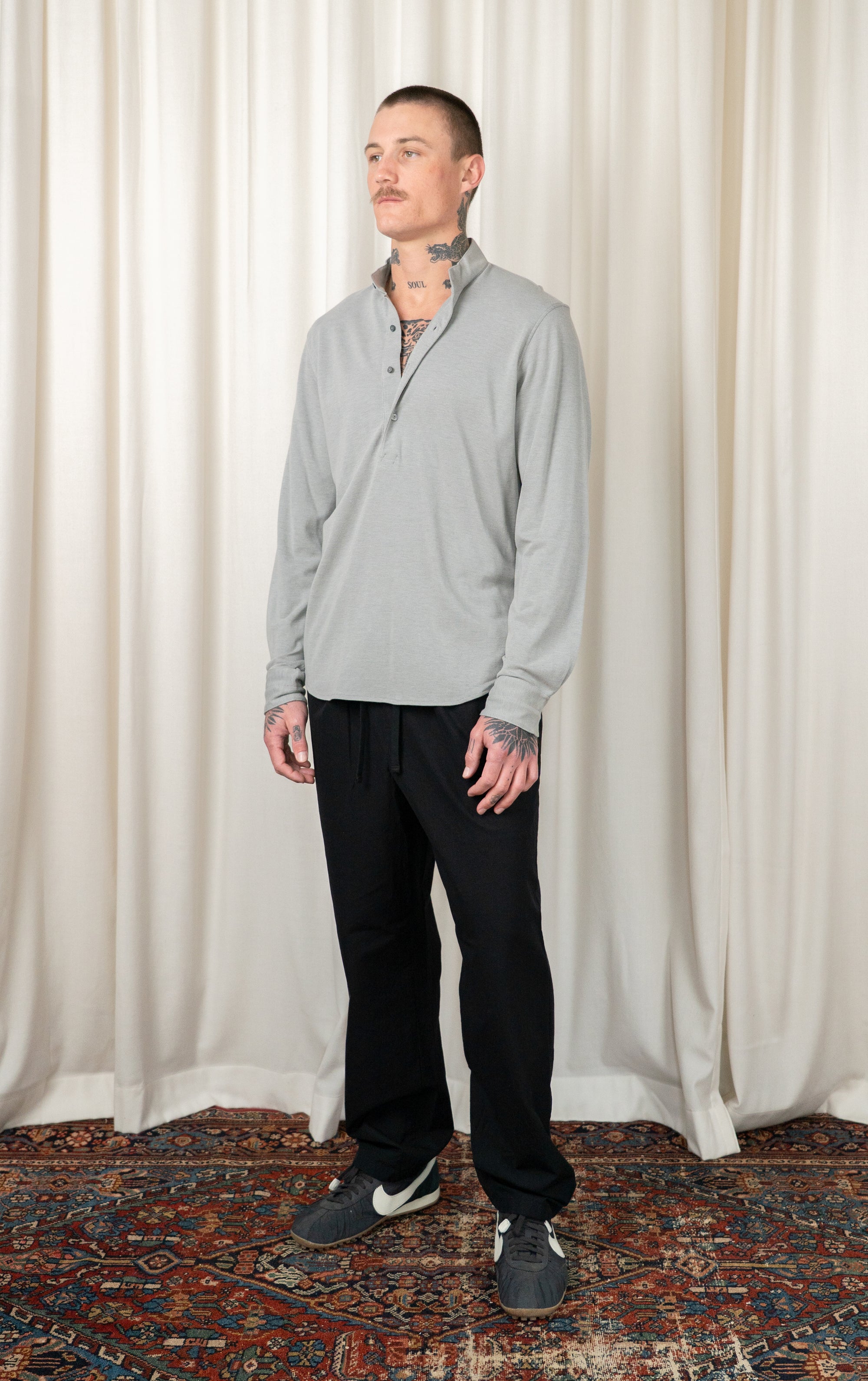 Grey Band Collar Popover