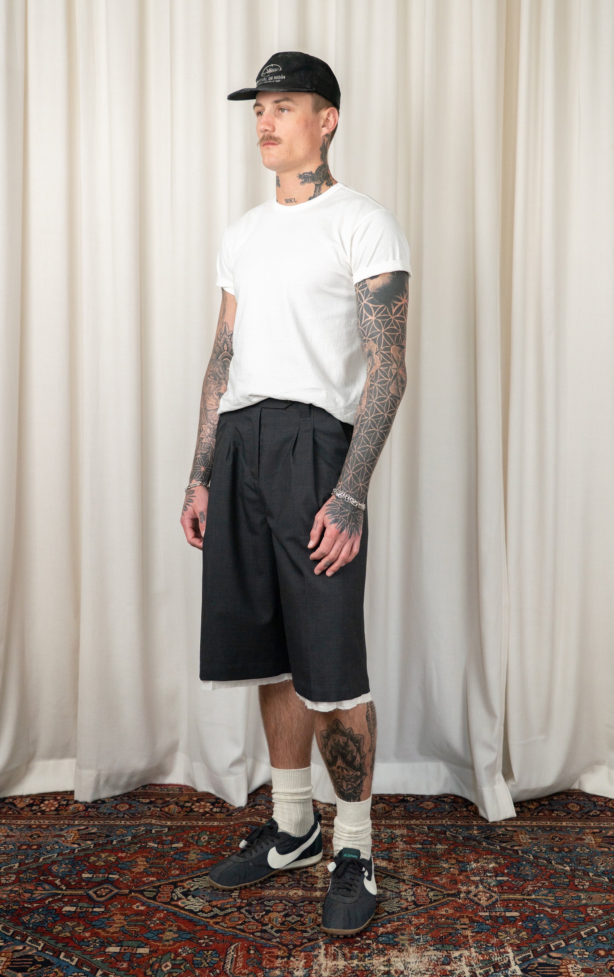 Dark Grey Slash Shorts