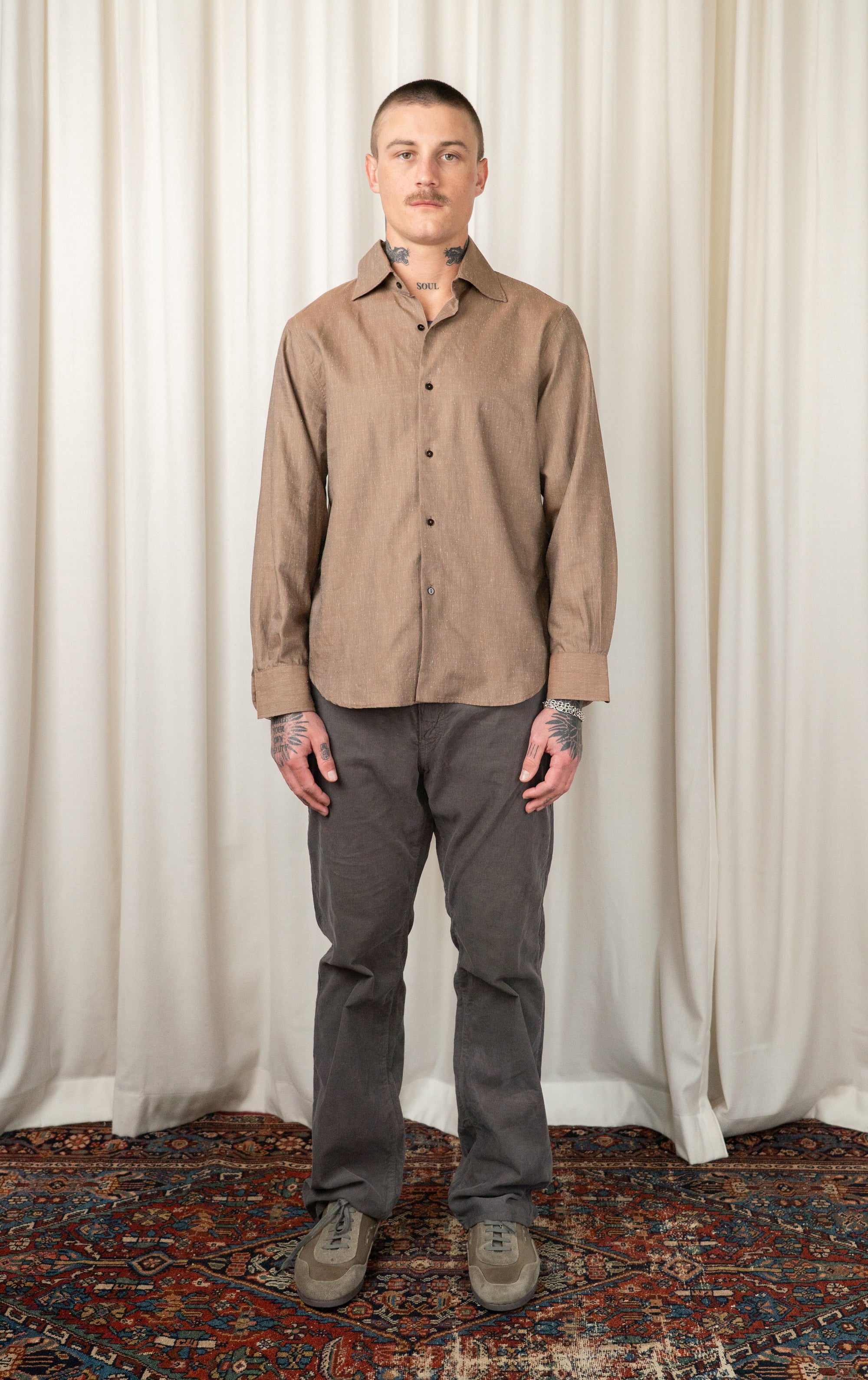 Clay Spread Collar Shirt