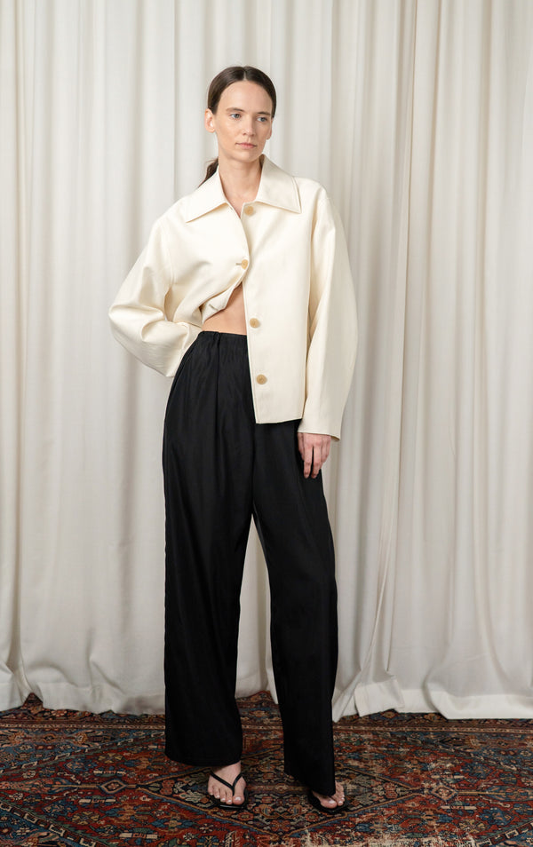 Black Drawstring Slip Pant