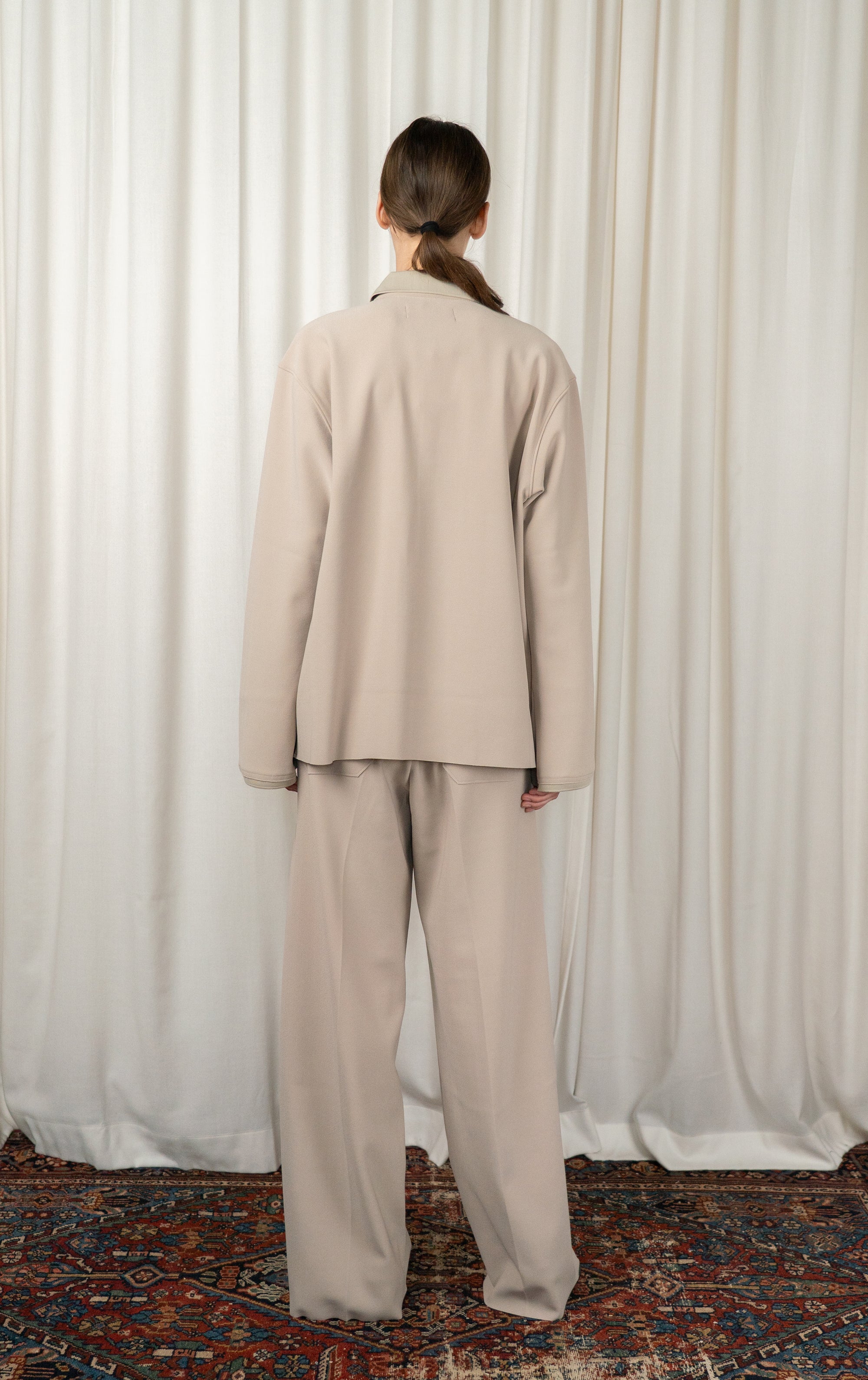 Sand LAY2 Rib Collared Shirt