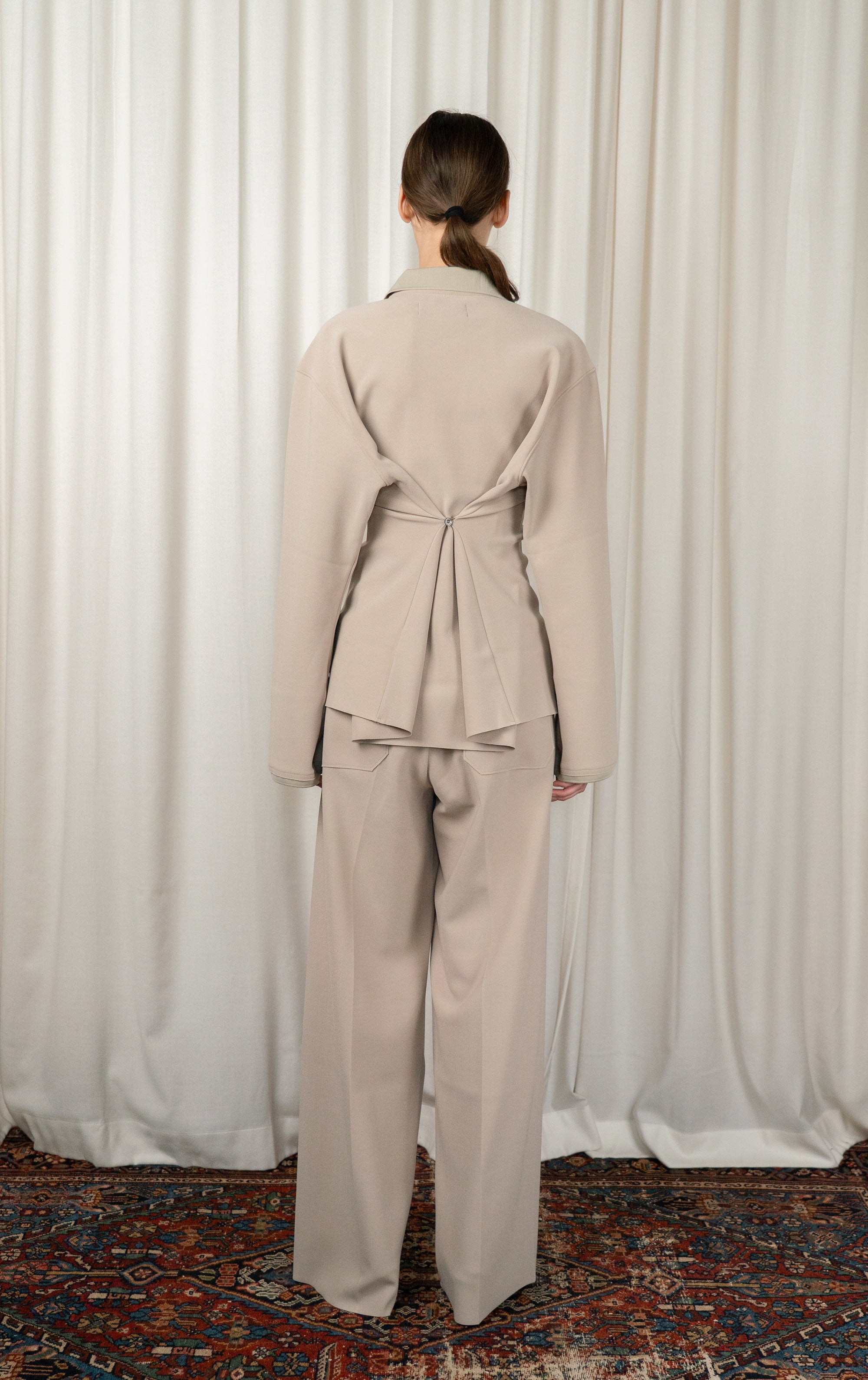 Sand LAY2 Rib Collared Shirt