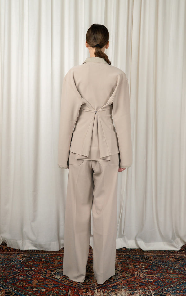 Sand LAY2 Rib Collared Shirt