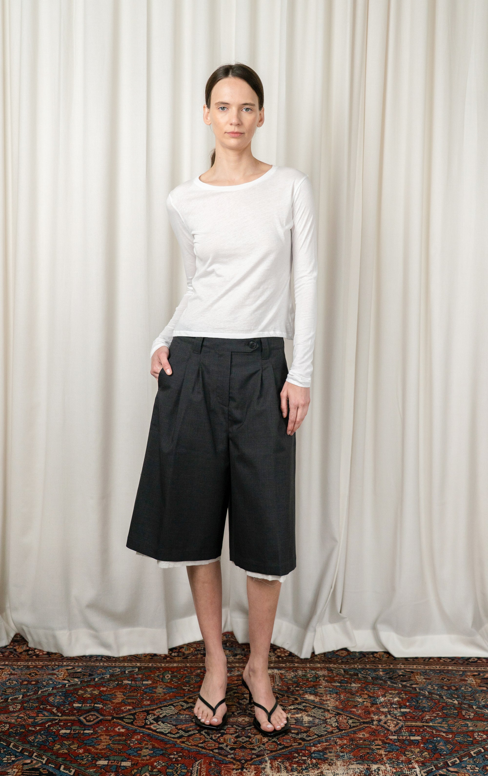 Dark Grey Slash Shorts