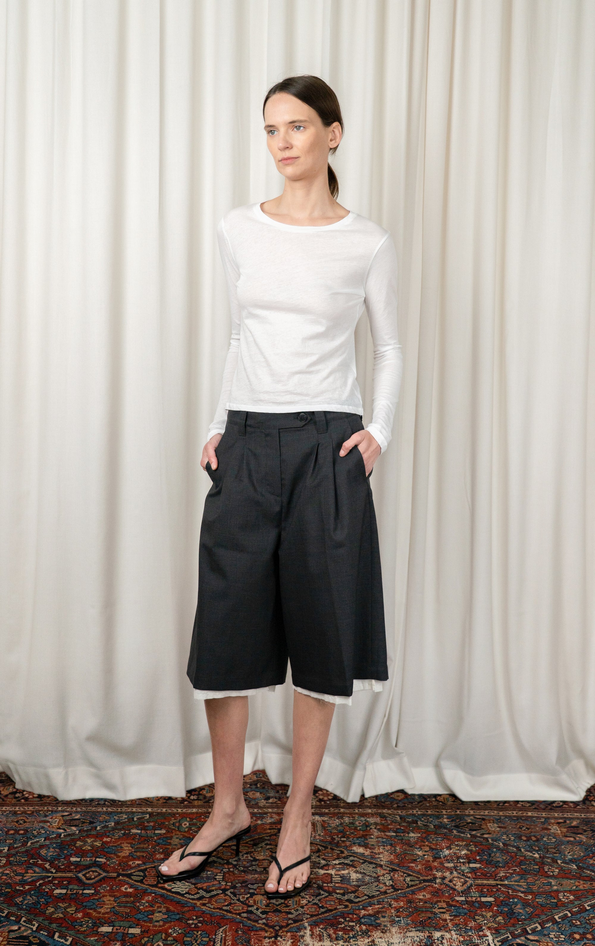 Dark Grey Slash Shorts