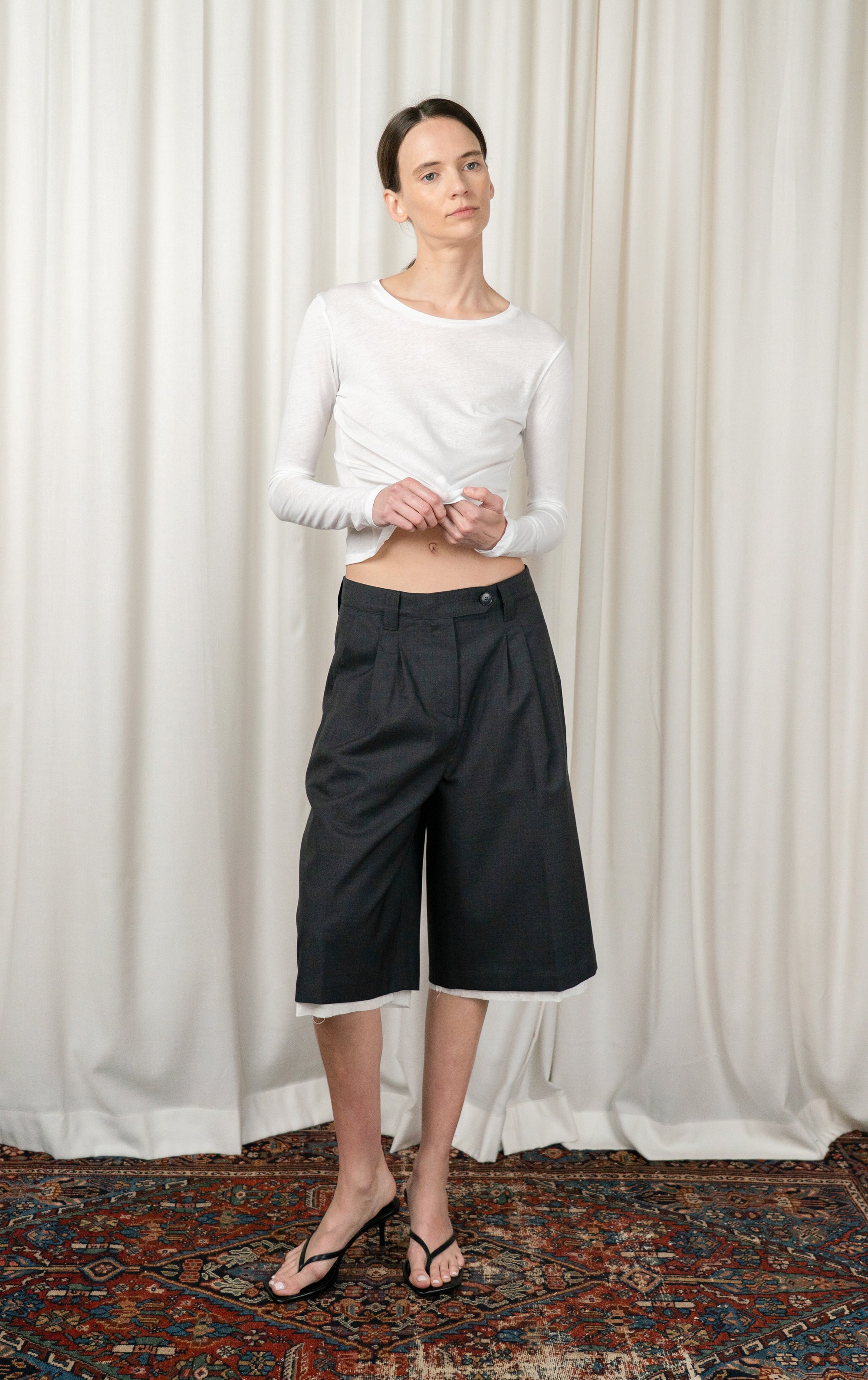 Dark Grey Slash Shorts