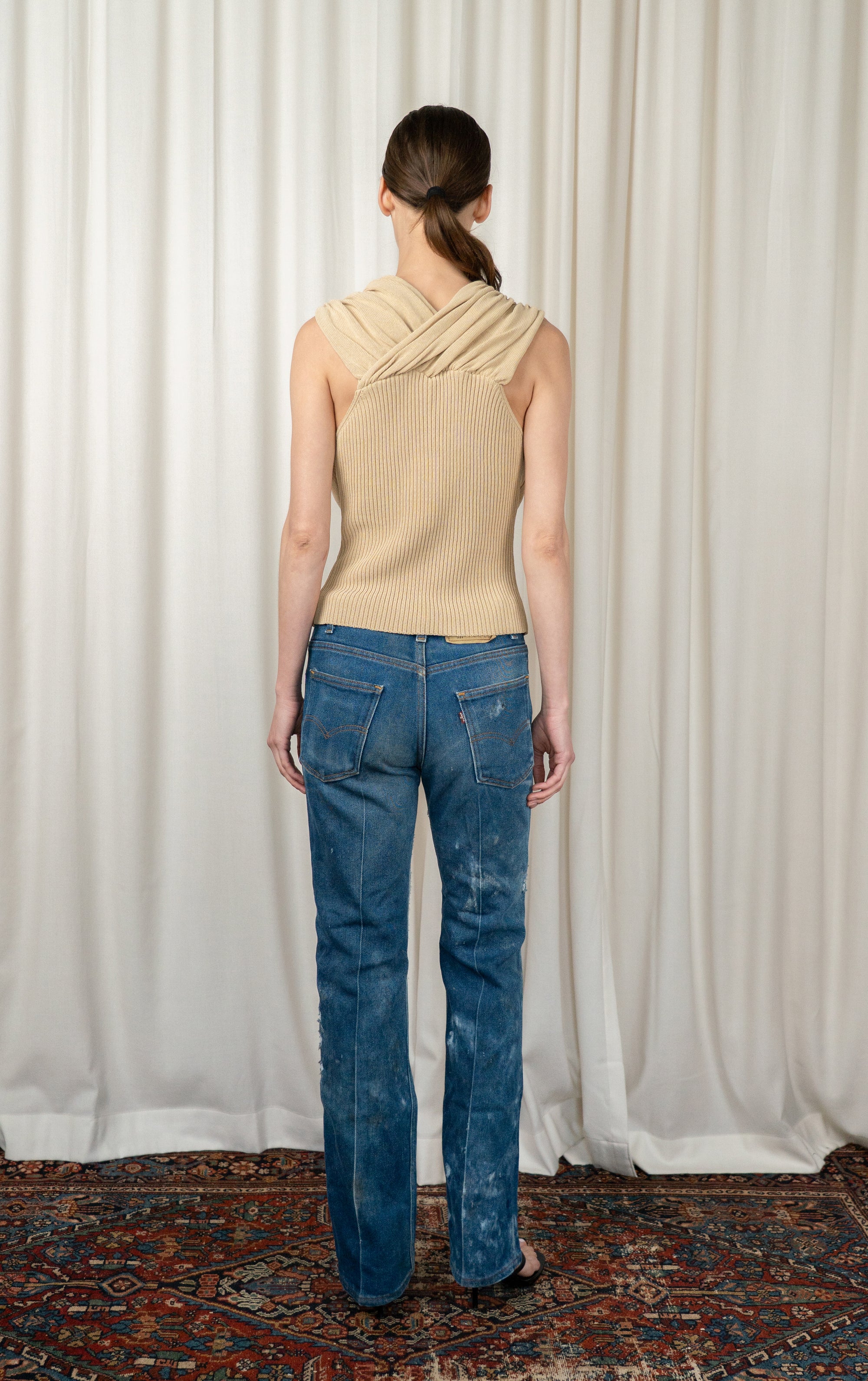 Parchment Meeka Cowl Neck Tank