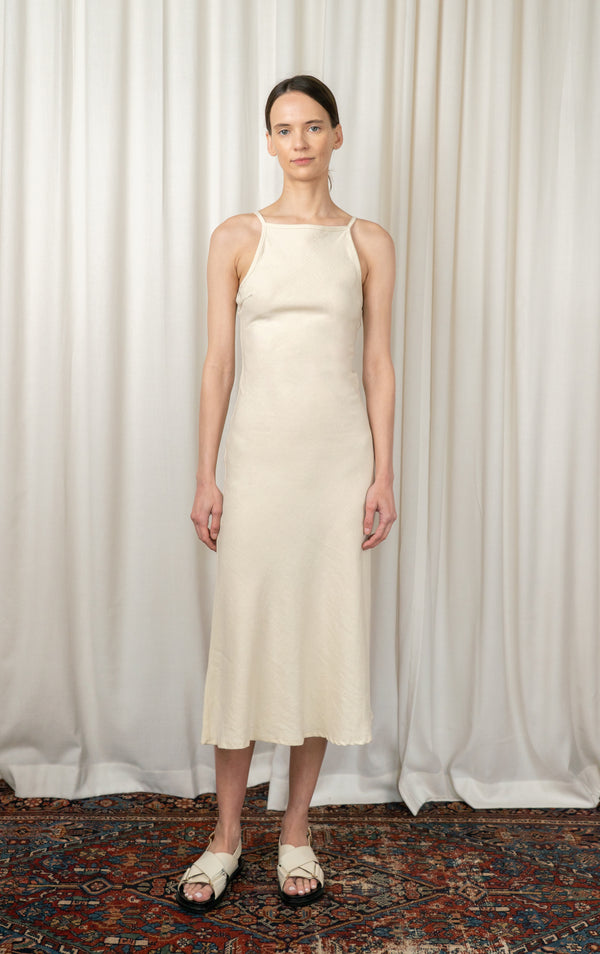 Off White Gisele Bias Cut Midi Dress