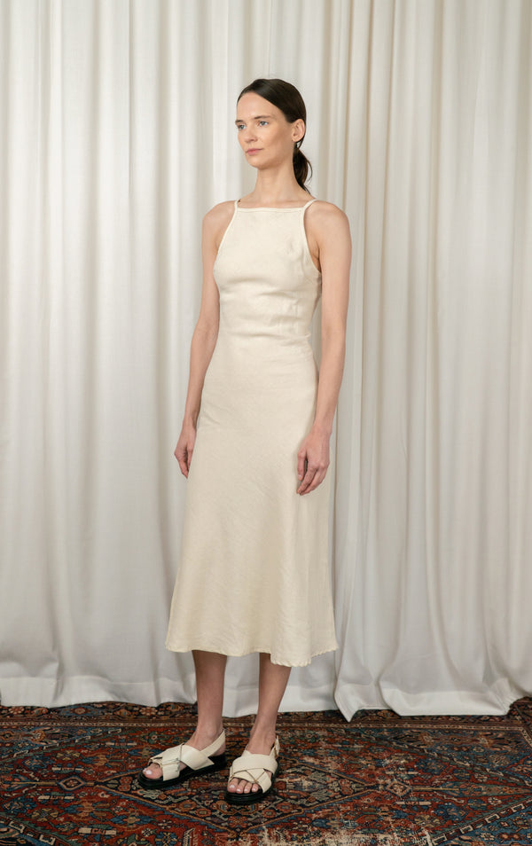 Off White Gisele Bias Cut Midi Dress
