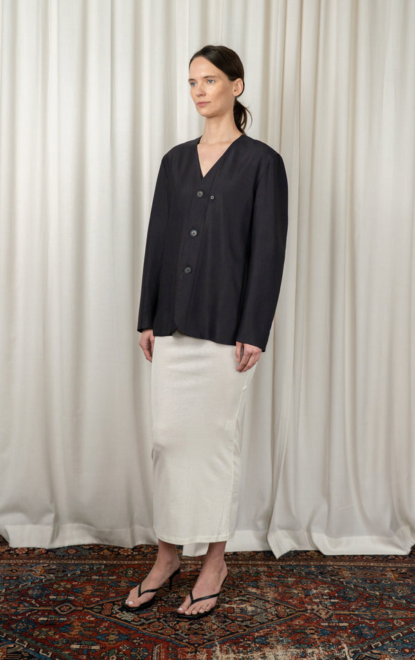 Washed Black Jamie Scarf Blazer