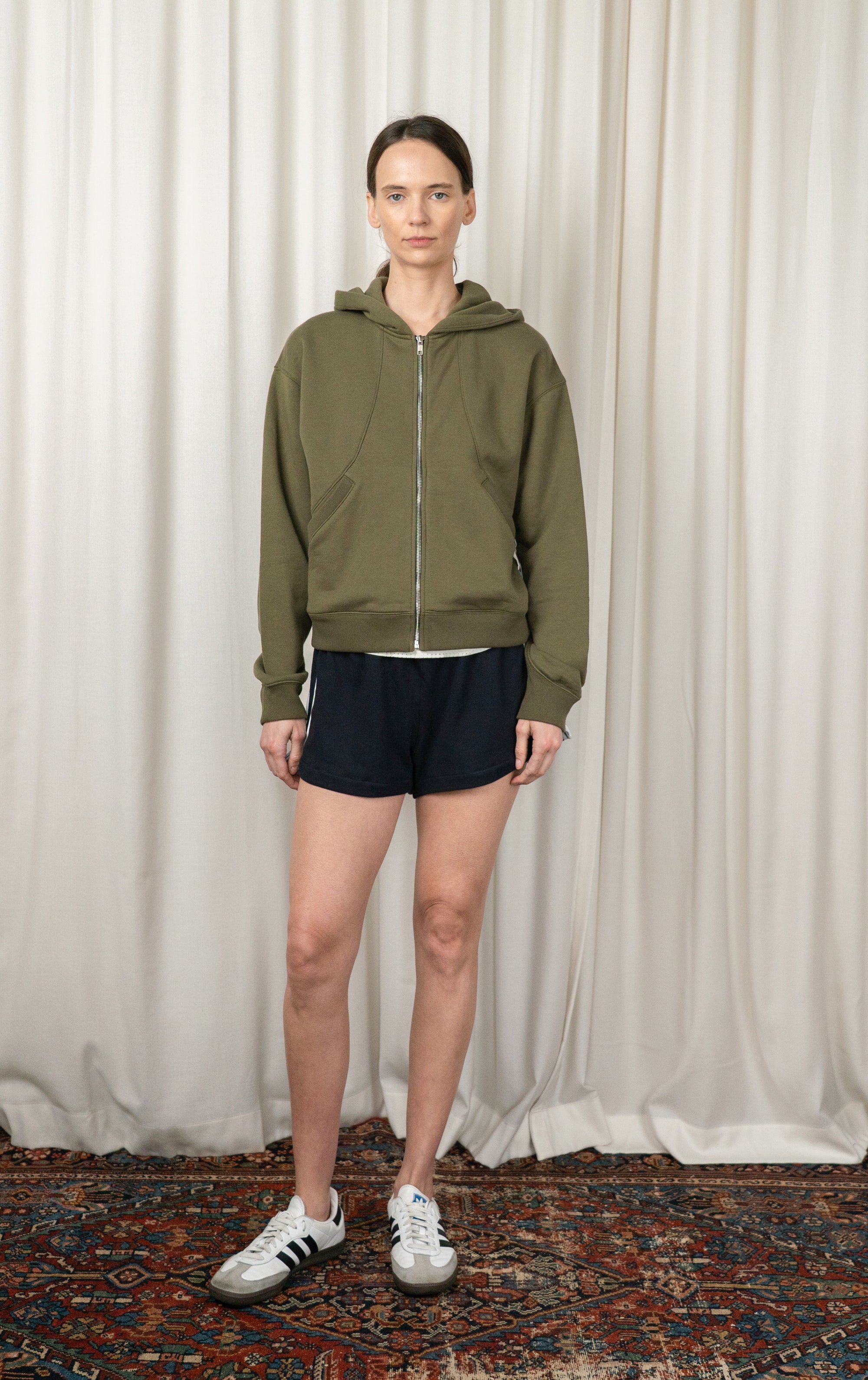 Olive Alice Zip Up Hoodie