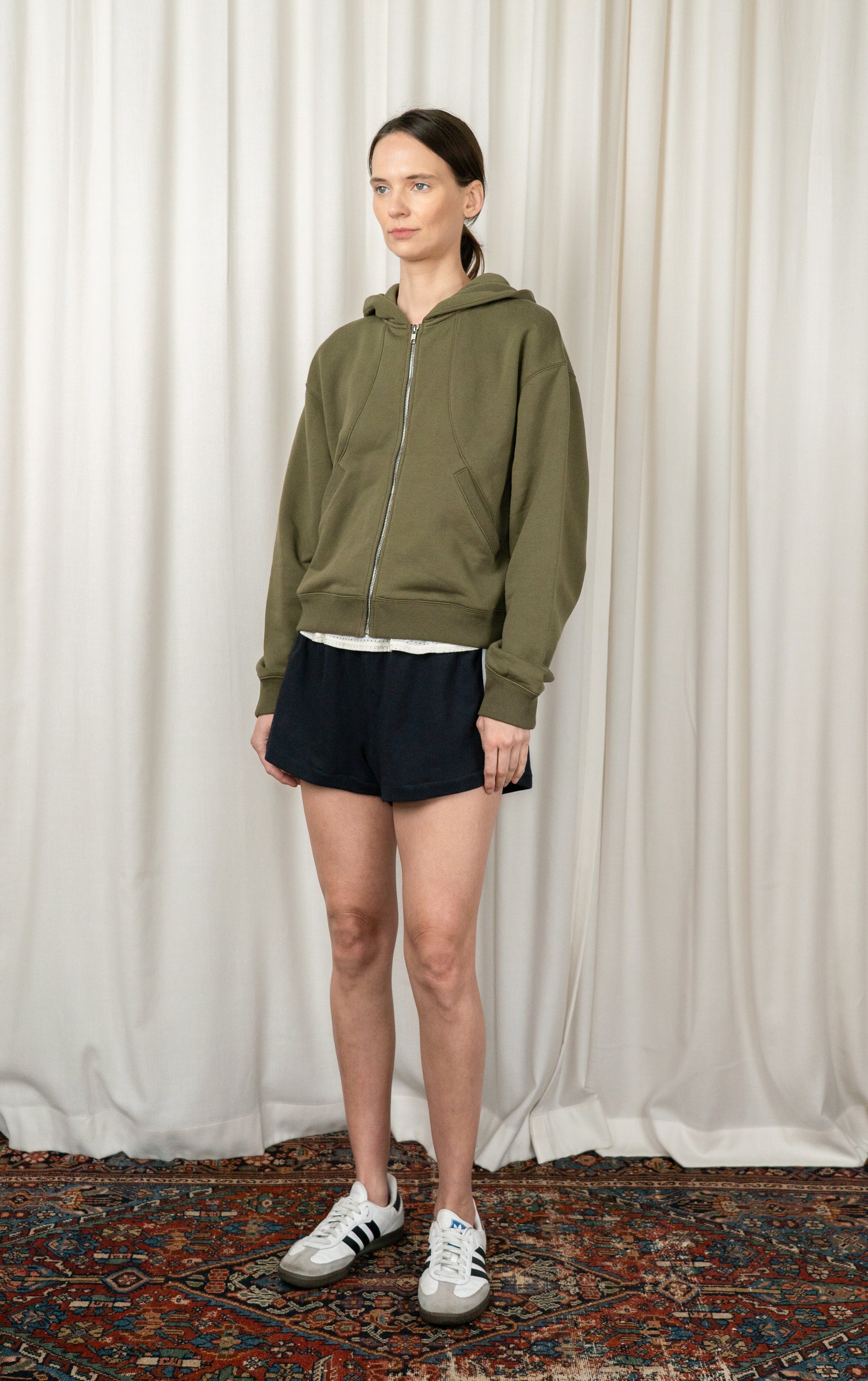 Olive Alice Zip Up Hoodie