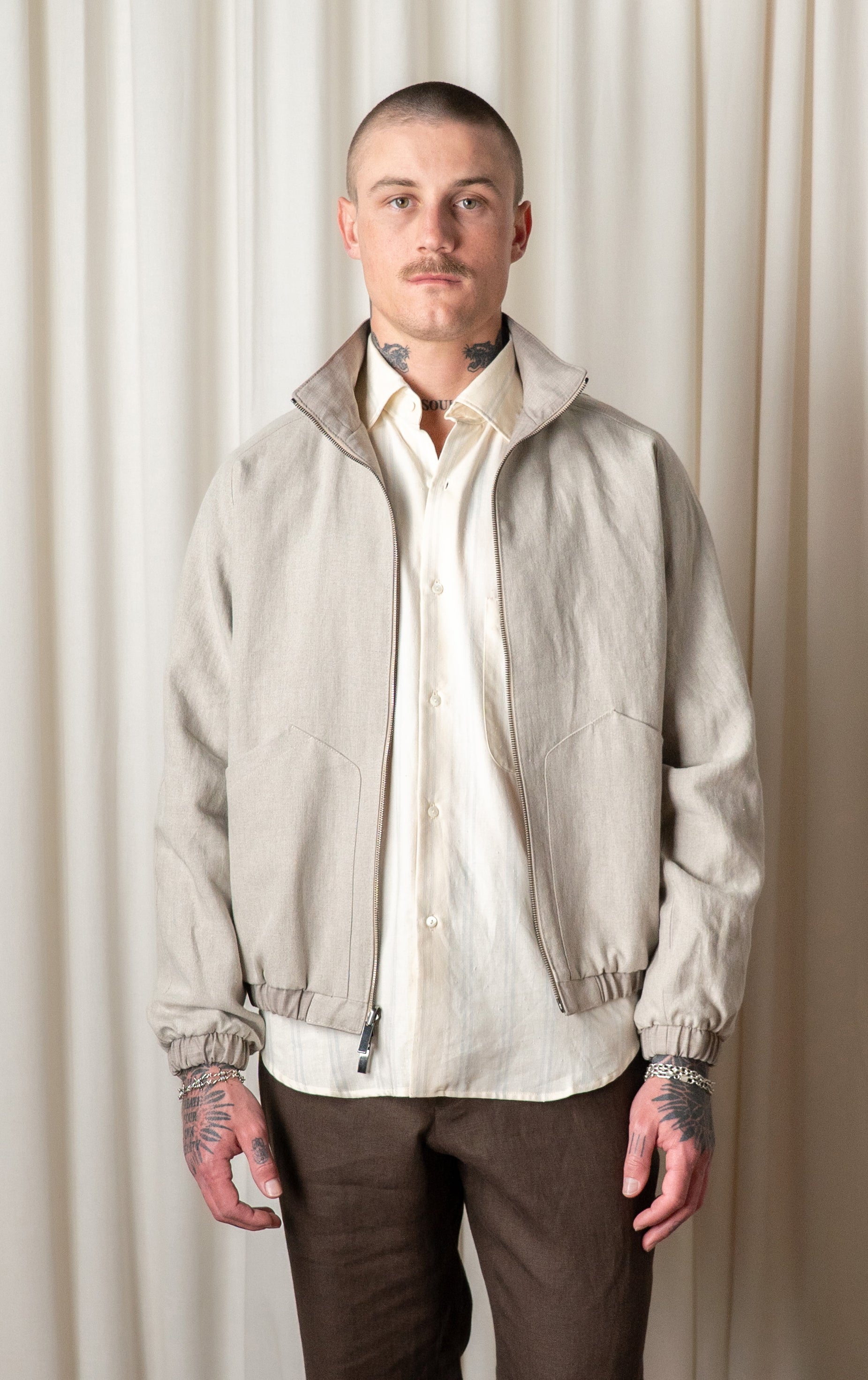 Taupe Reversible Blouson