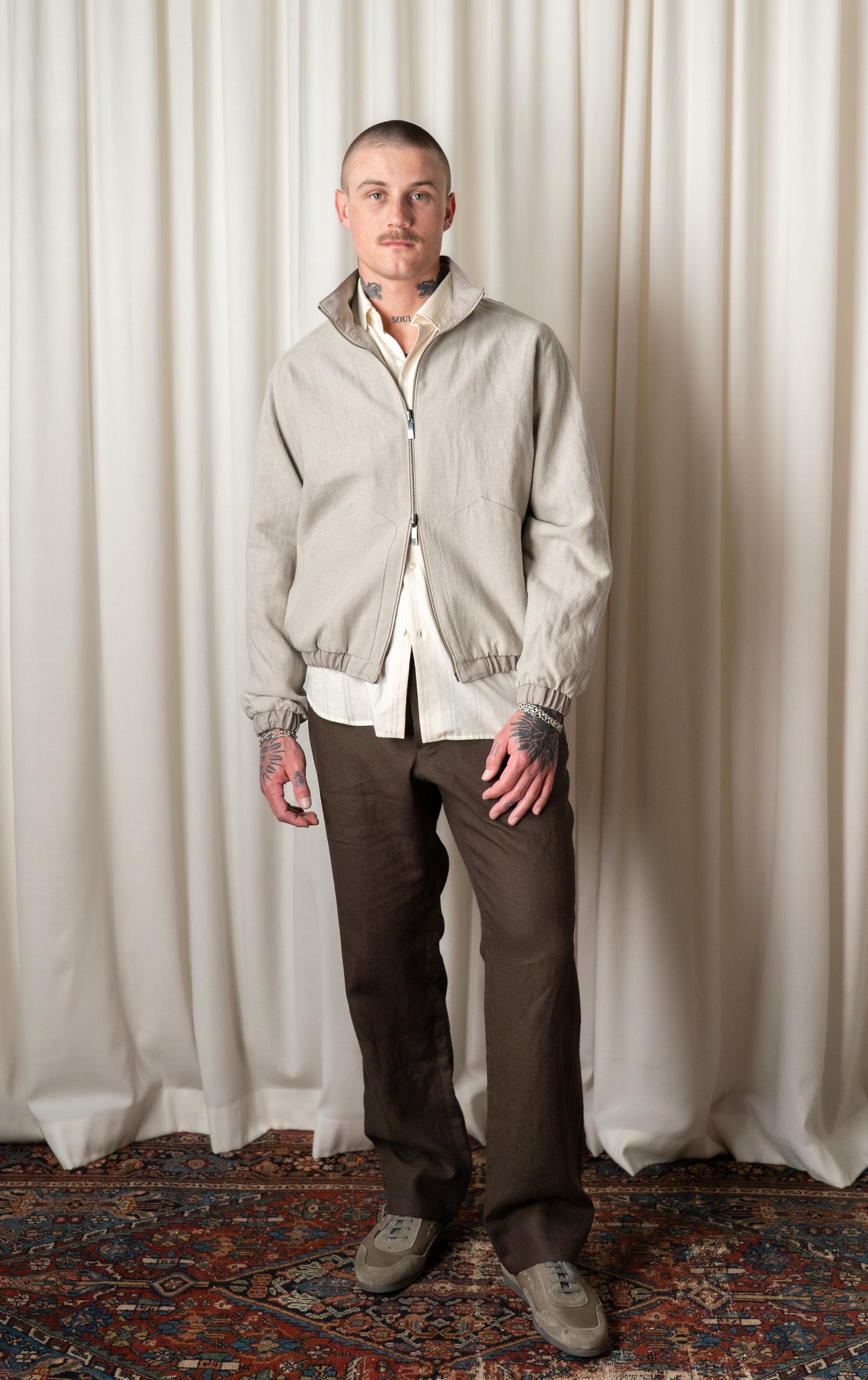 Taupe Reversible Blouson
