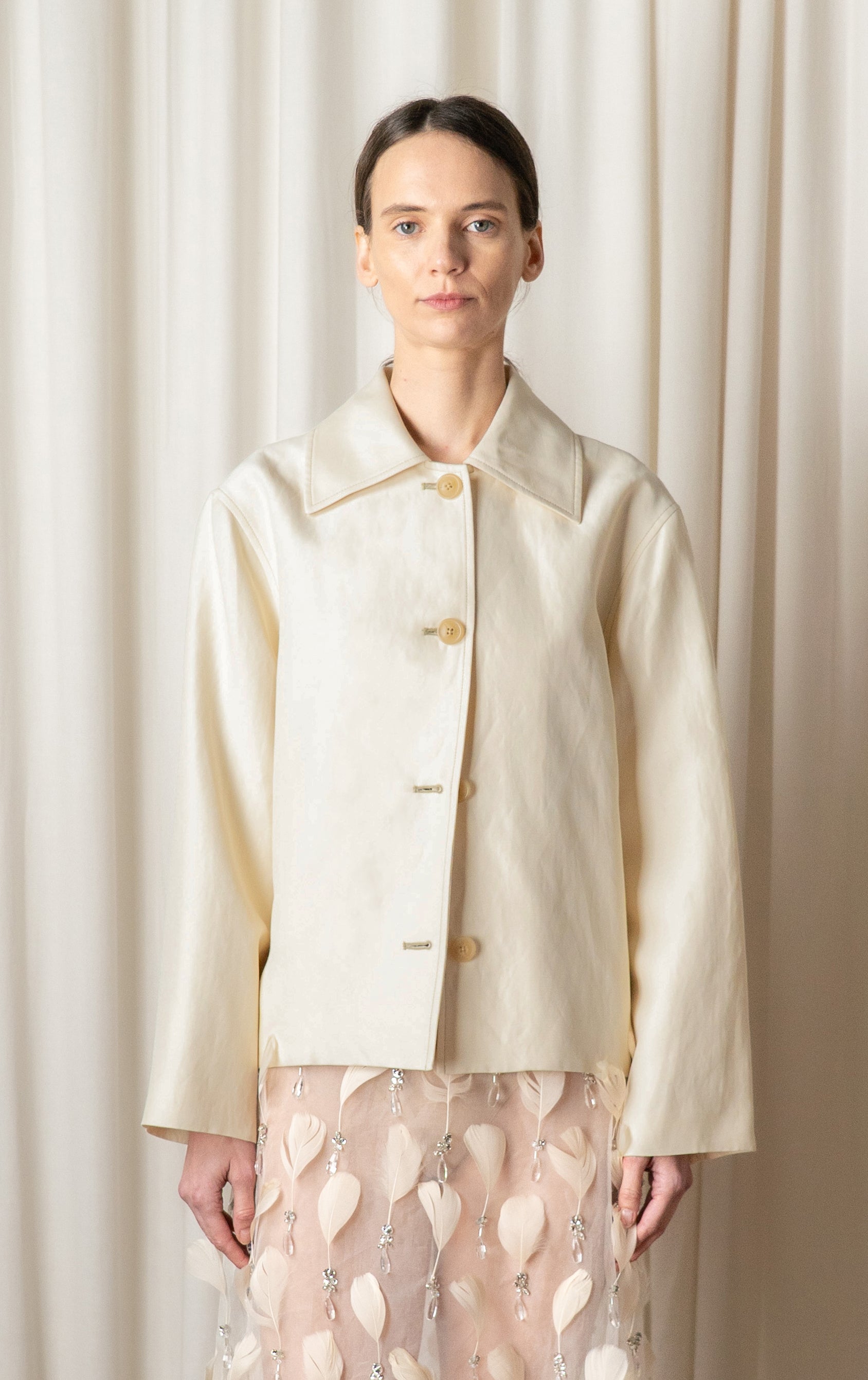 Greige Remi Cropped Jacket