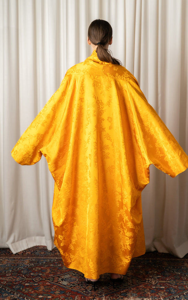 Marigold Silk Jaquard Cloak