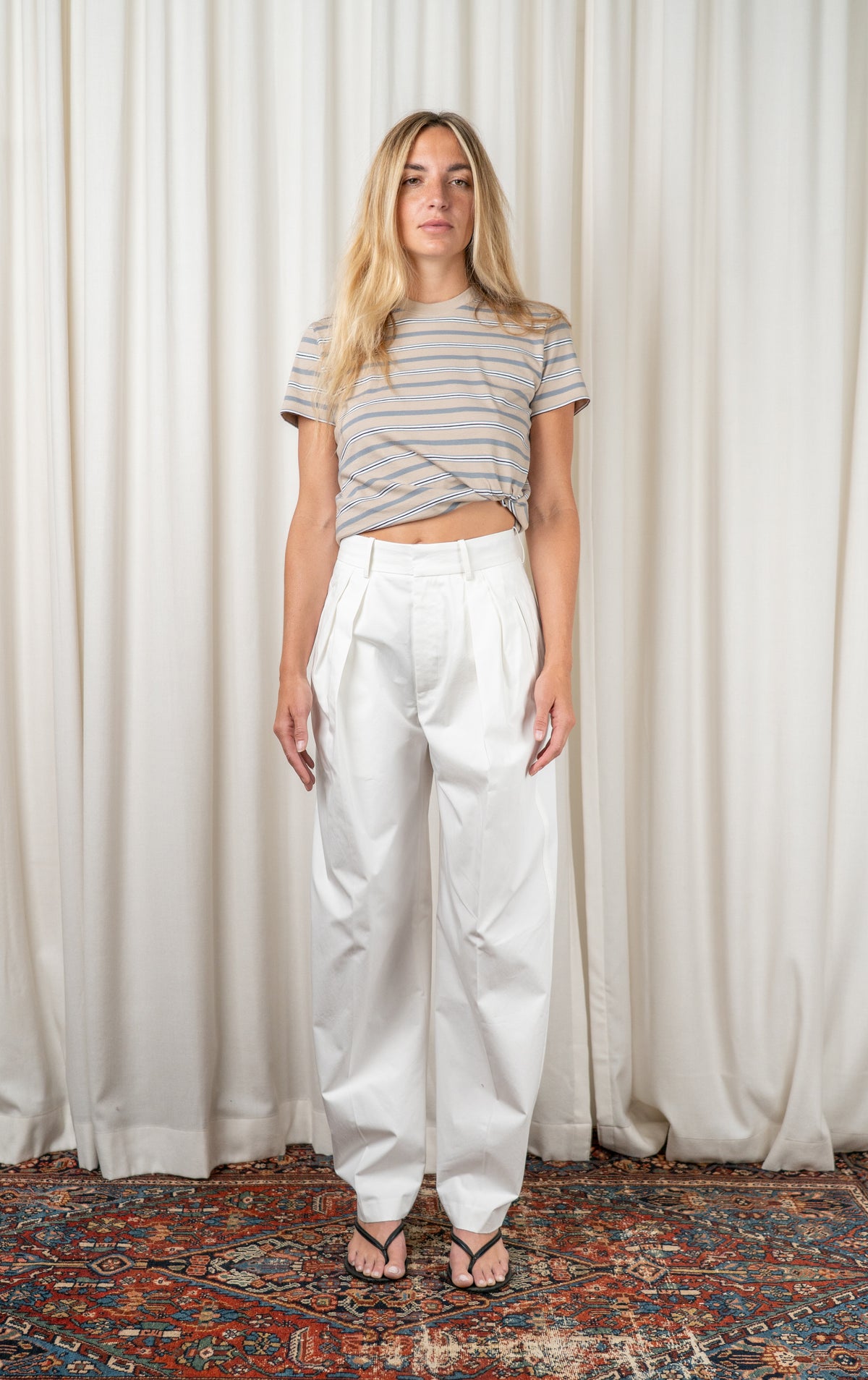 Ivory Joel Pleated Trouser