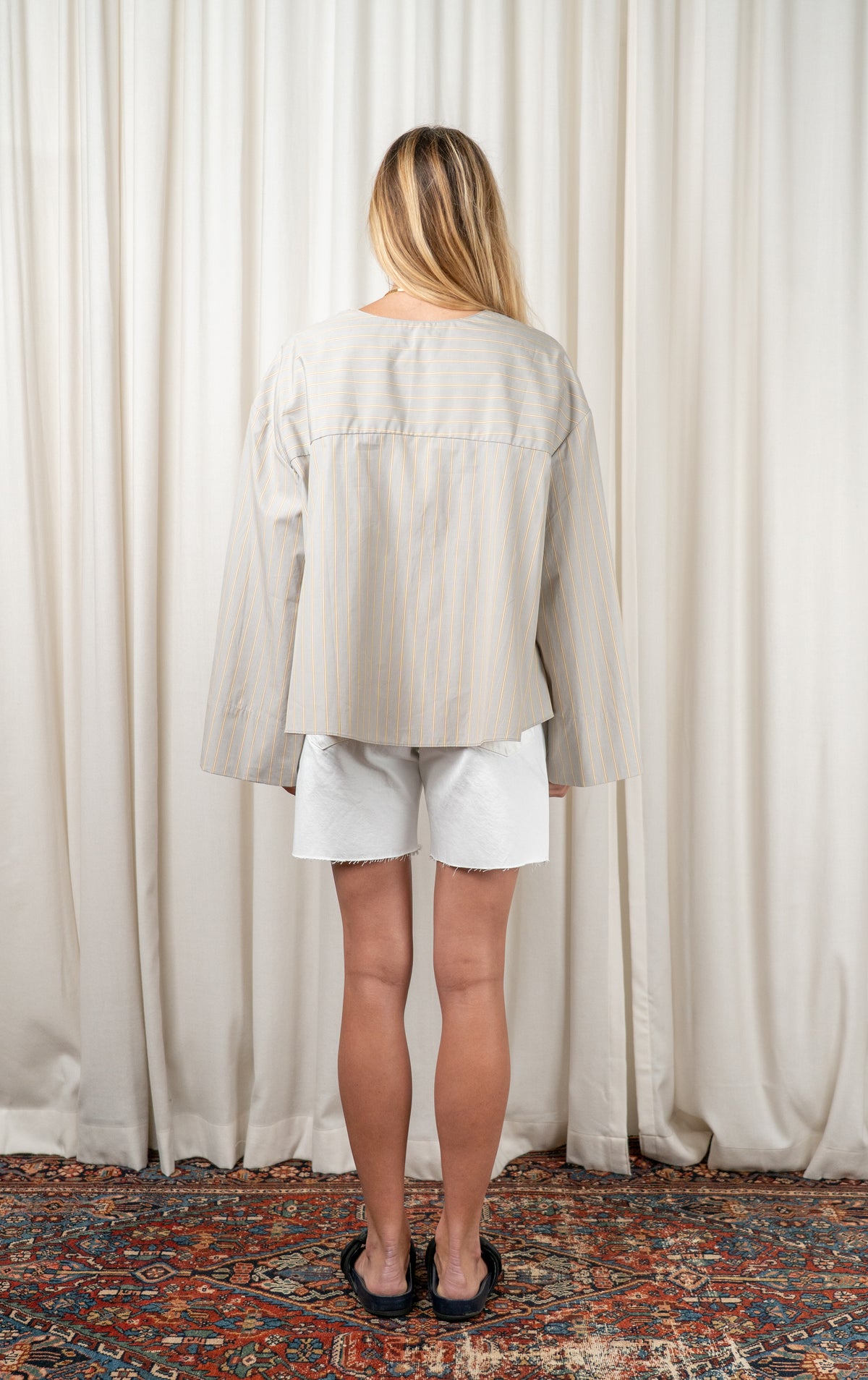 Gray Marguerite Blouse