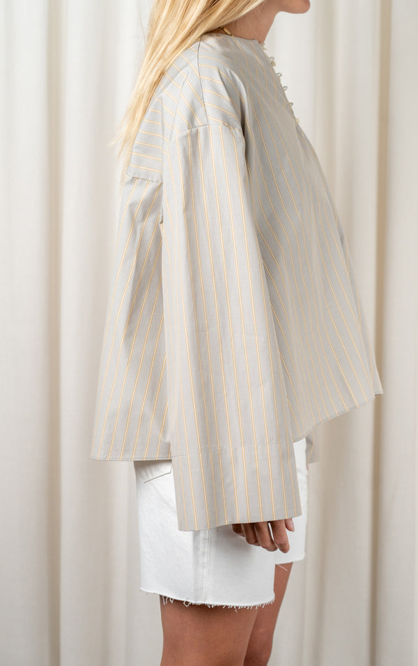 Gray Marguerite Blouse