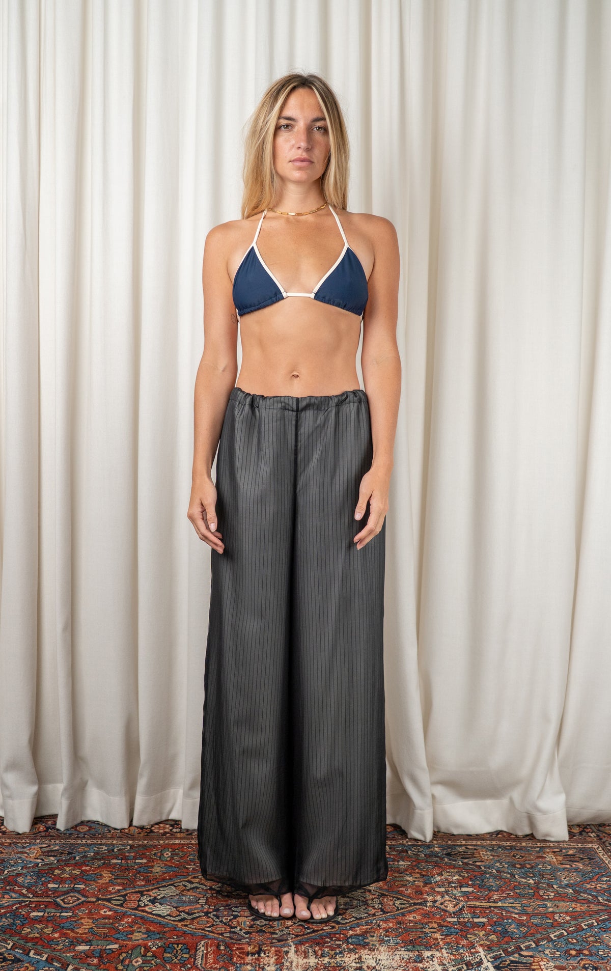 Black/White Striped Cairo Pant