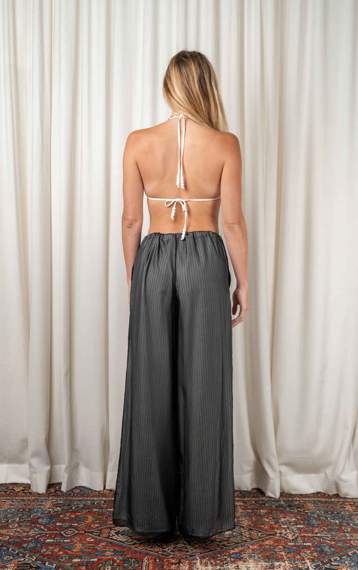 Black/White Striped Cairo Pant
