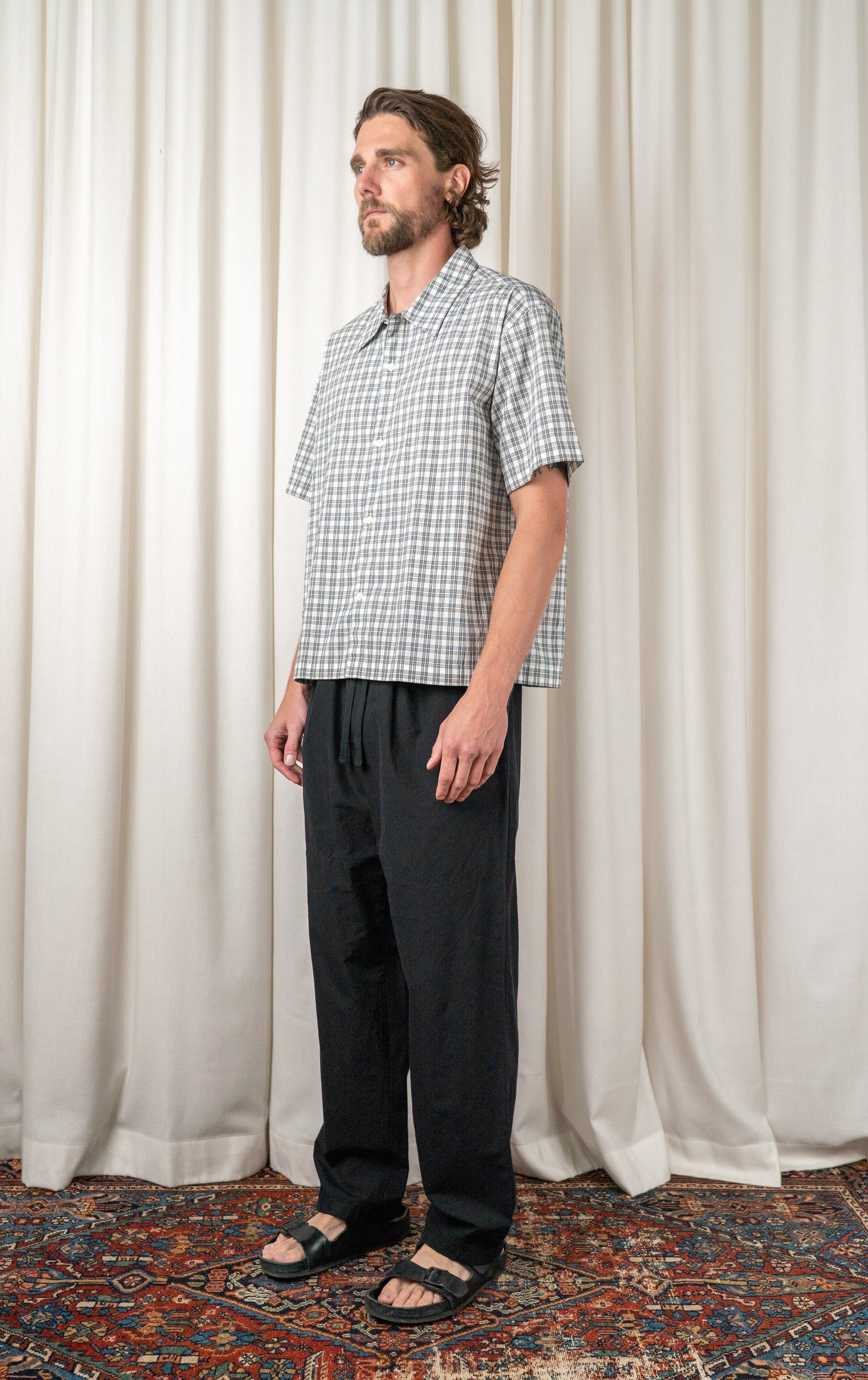 Off White Check Holiday Shirt