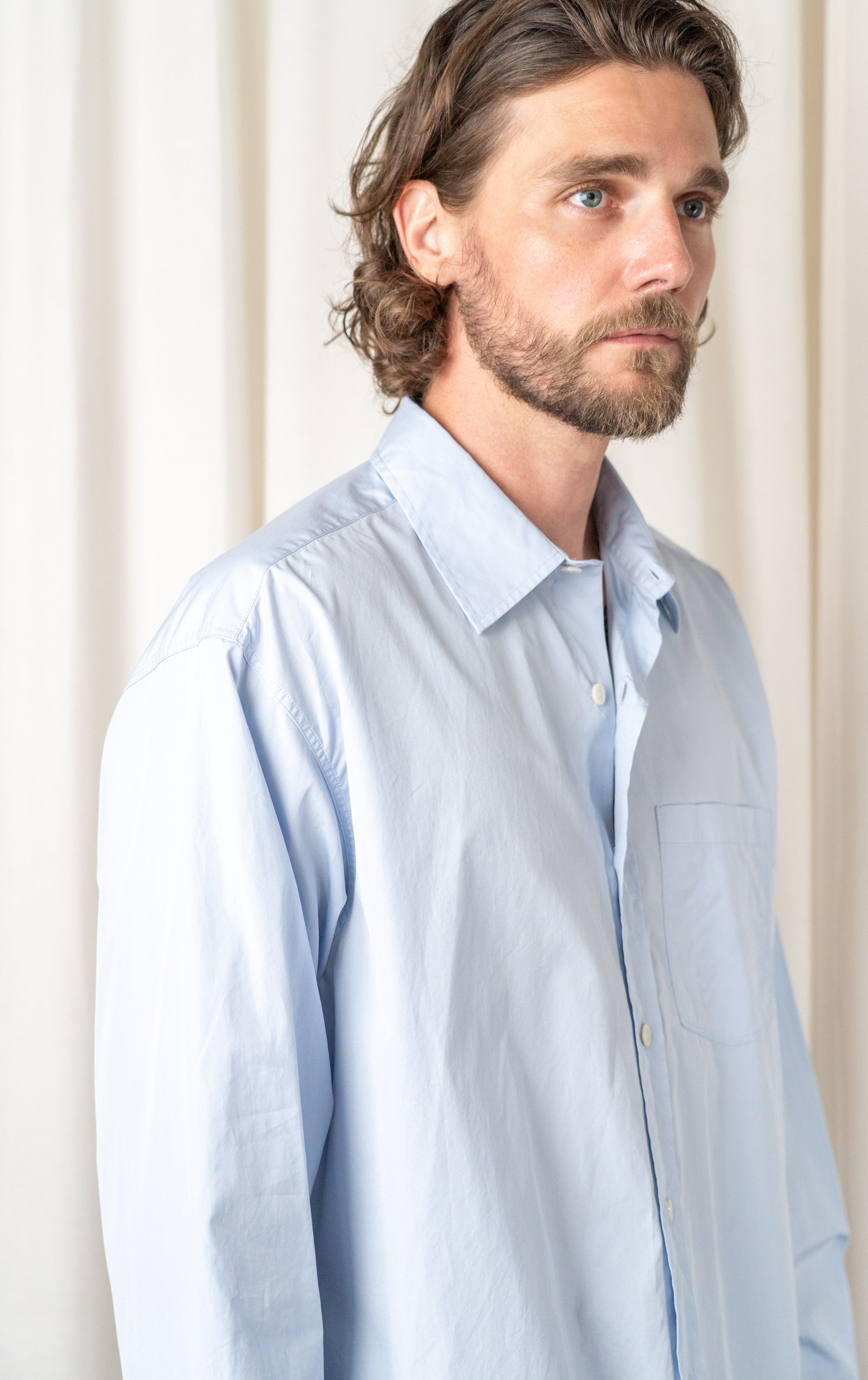 Pale Blue Structured Exact Shirt