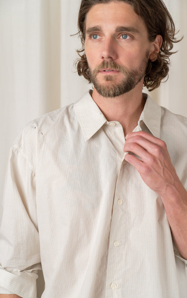 Pale Office Stripe Exact Shirt