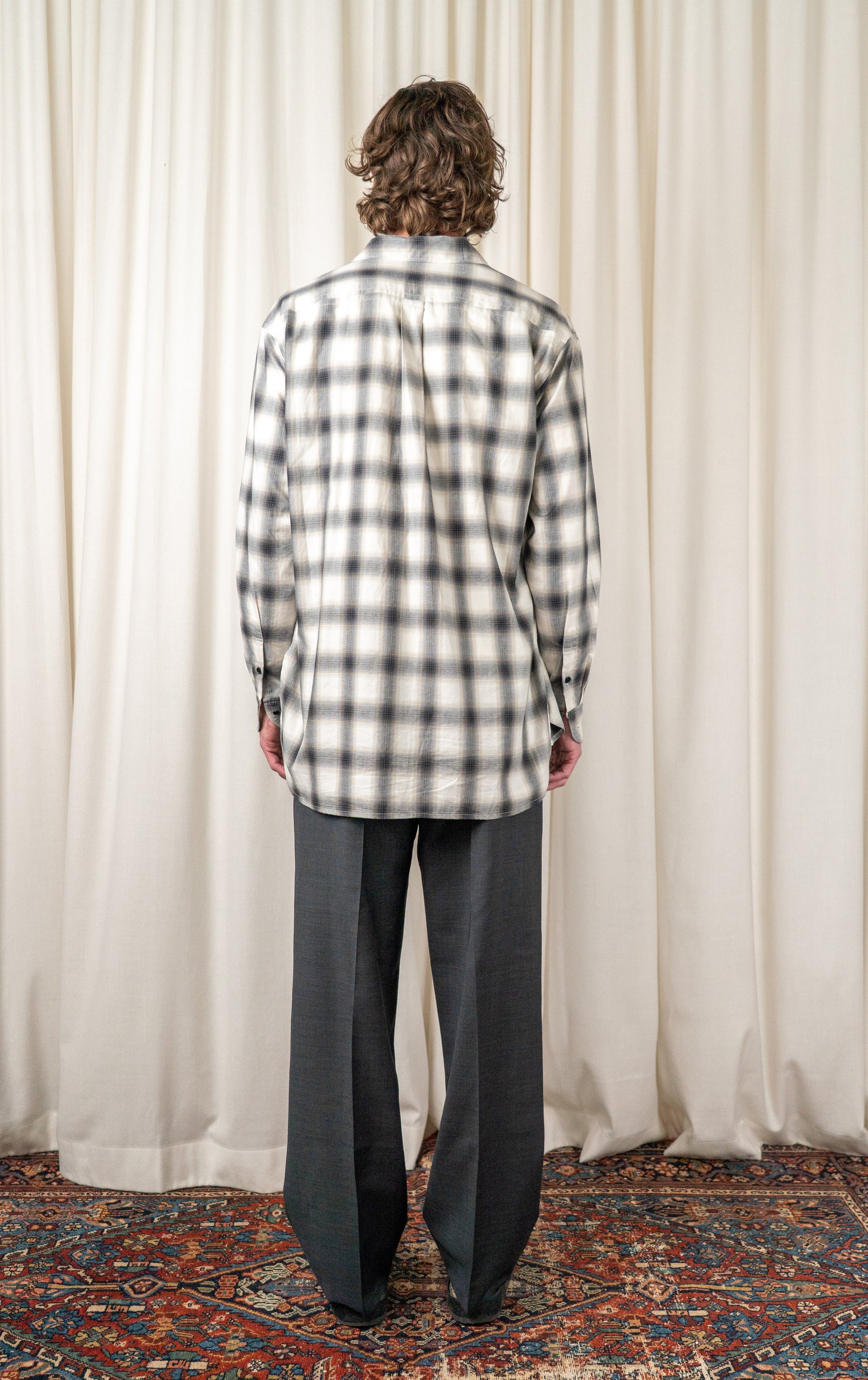 Dark Grey Wool Classic Trousers