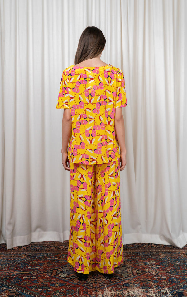 Cherry Silk Pants