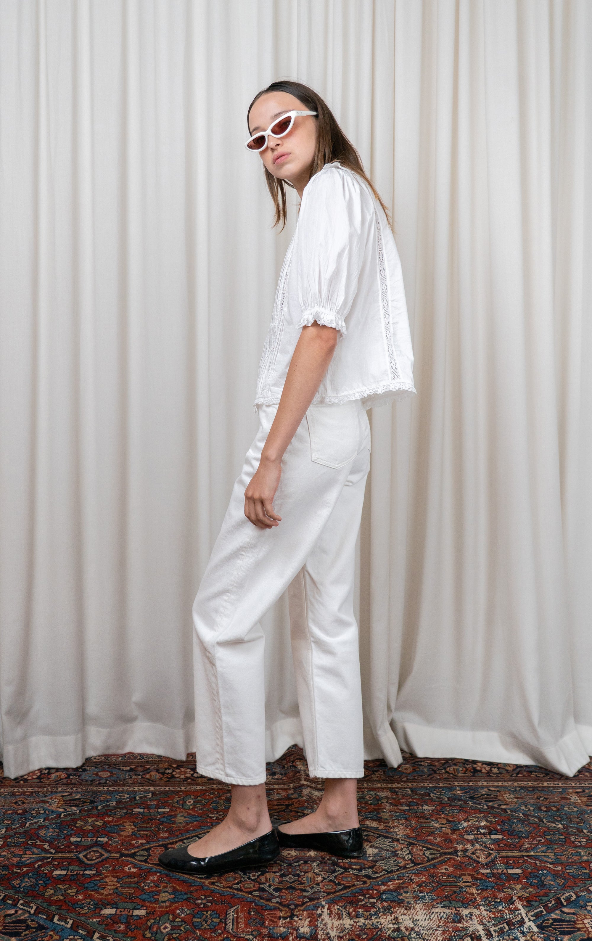 White Magnolia Short Sleeve Blouse