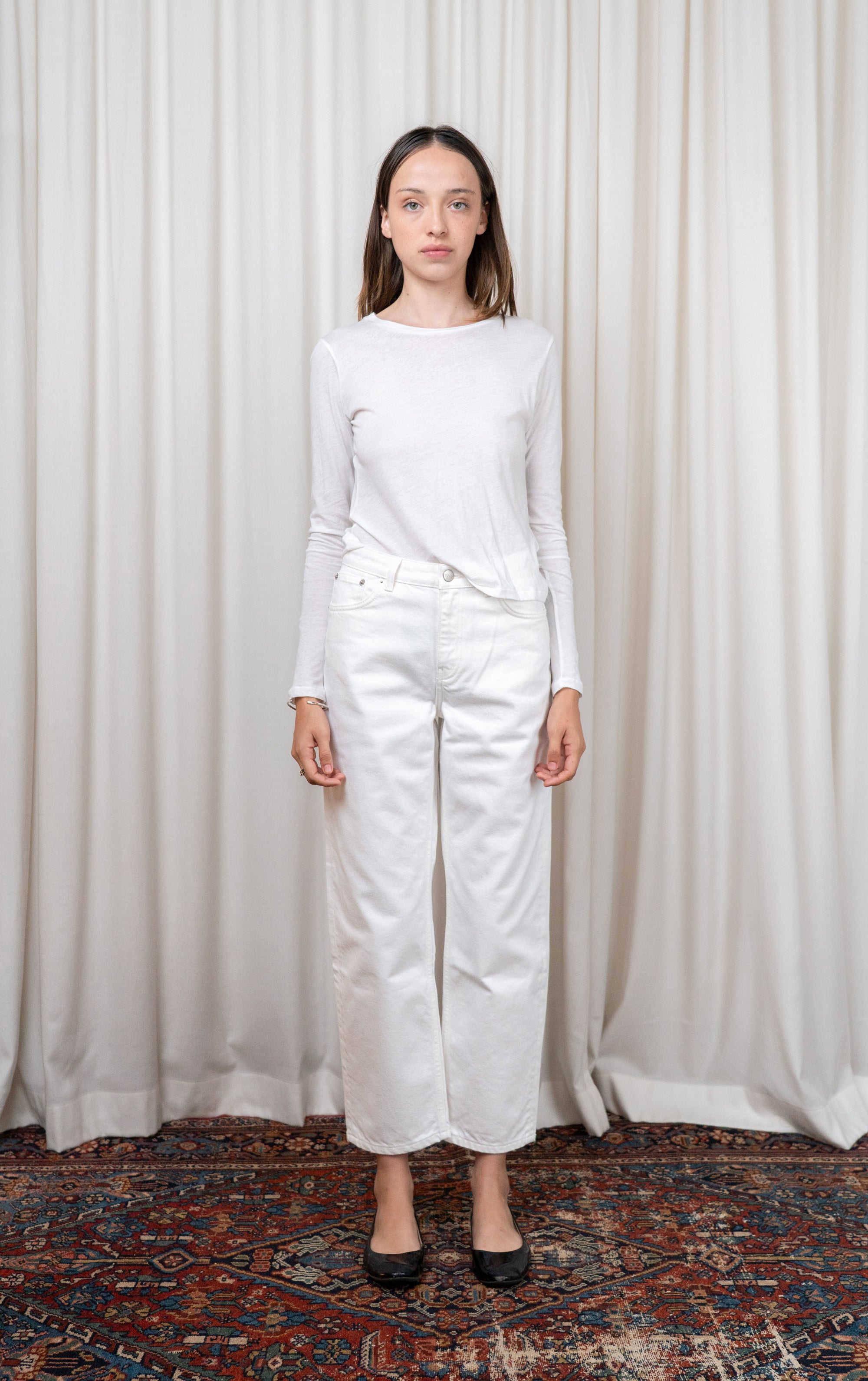 White Allison Cropped Jeans