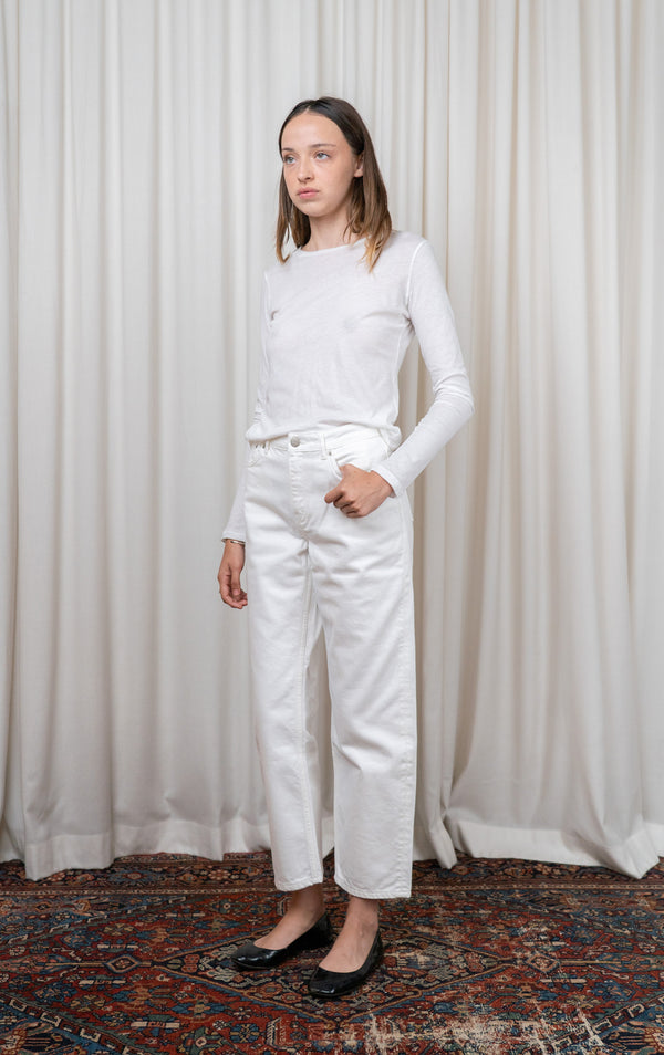 White Allison Cropped Jeans