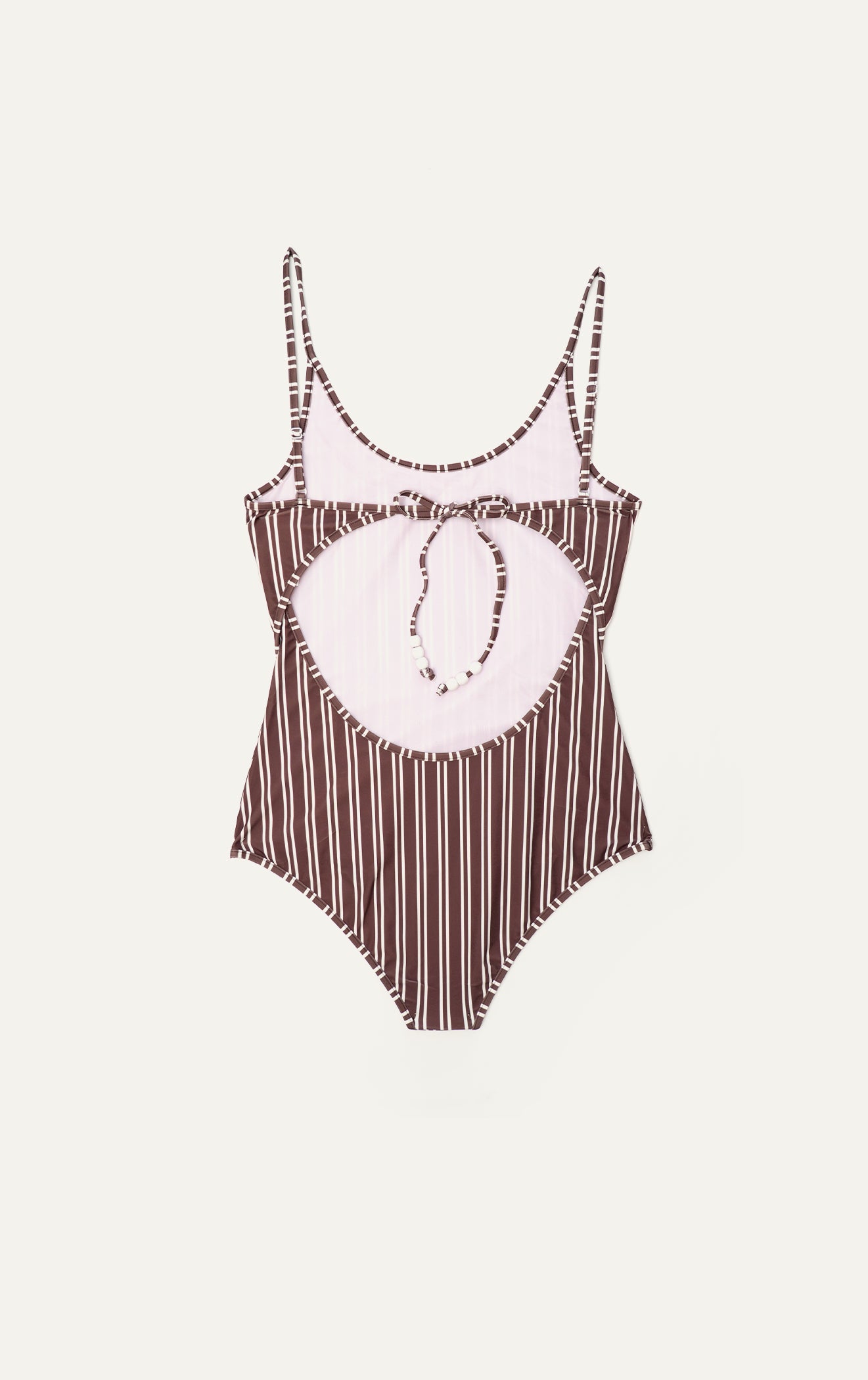 Brown Striped Saona Swimsuit
