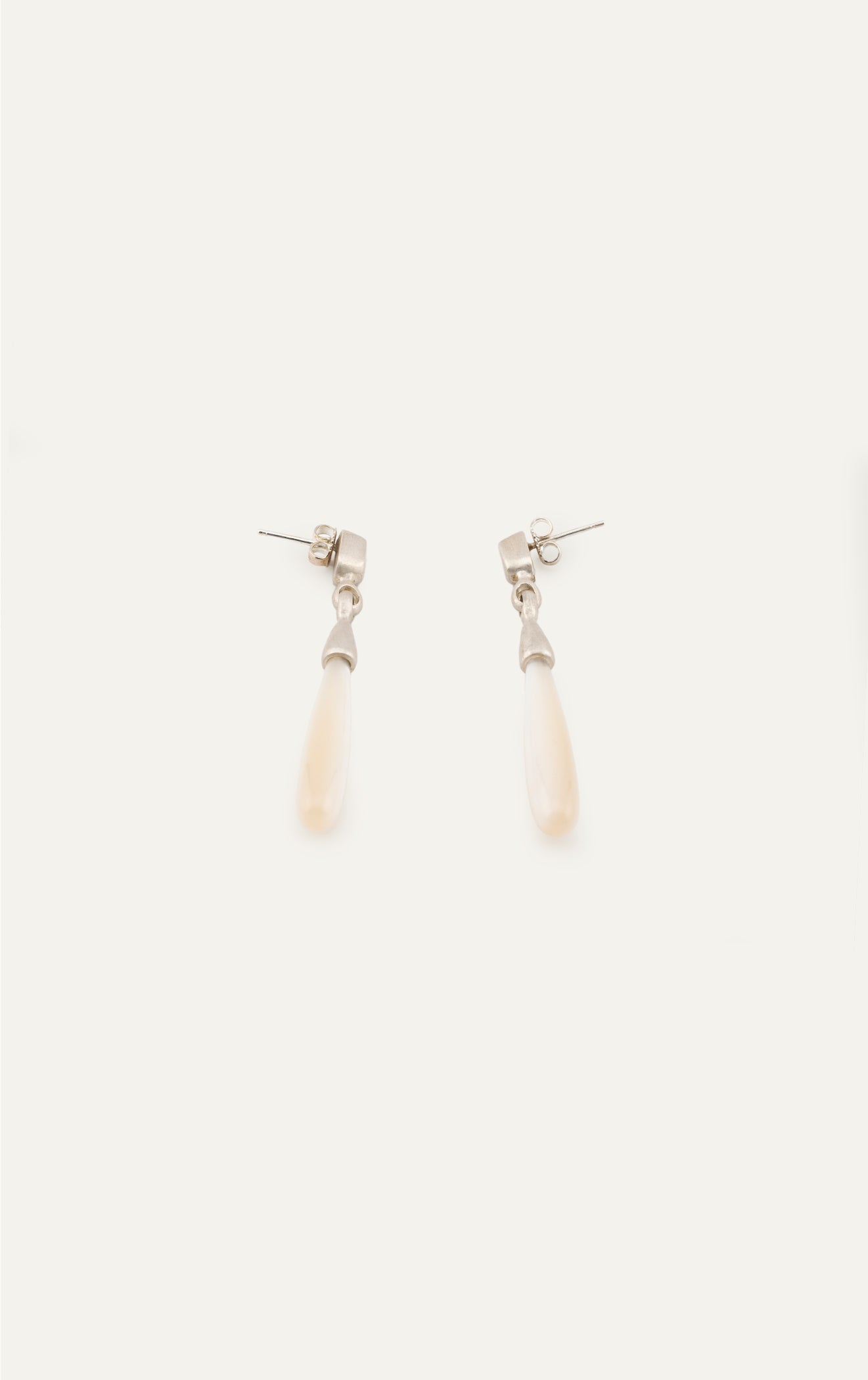 Silver Mother of Pearl Drop Earrings