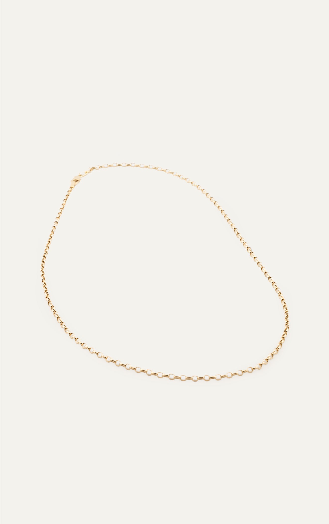 Gold Oval Rolo Necklace